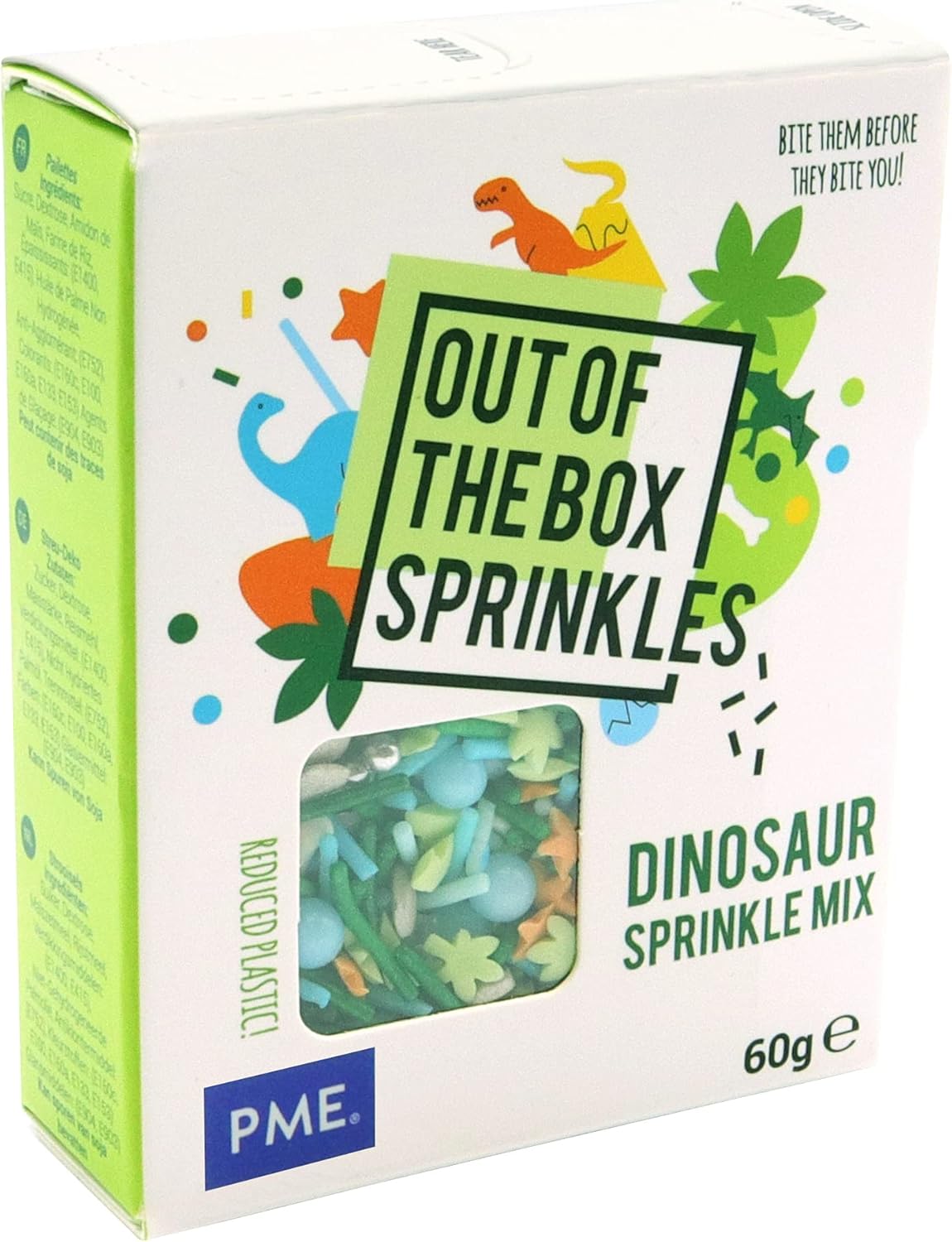 PME Dinosaur Sprinkles Mix - Out of the Box Themed Baking Decorations 1