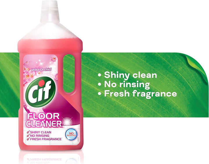 Cif Wild Orchid Floor Cleaner - Multi-Surface Residue-Free Cleaner for Linoleum, Vinyl & Ceramic Tile