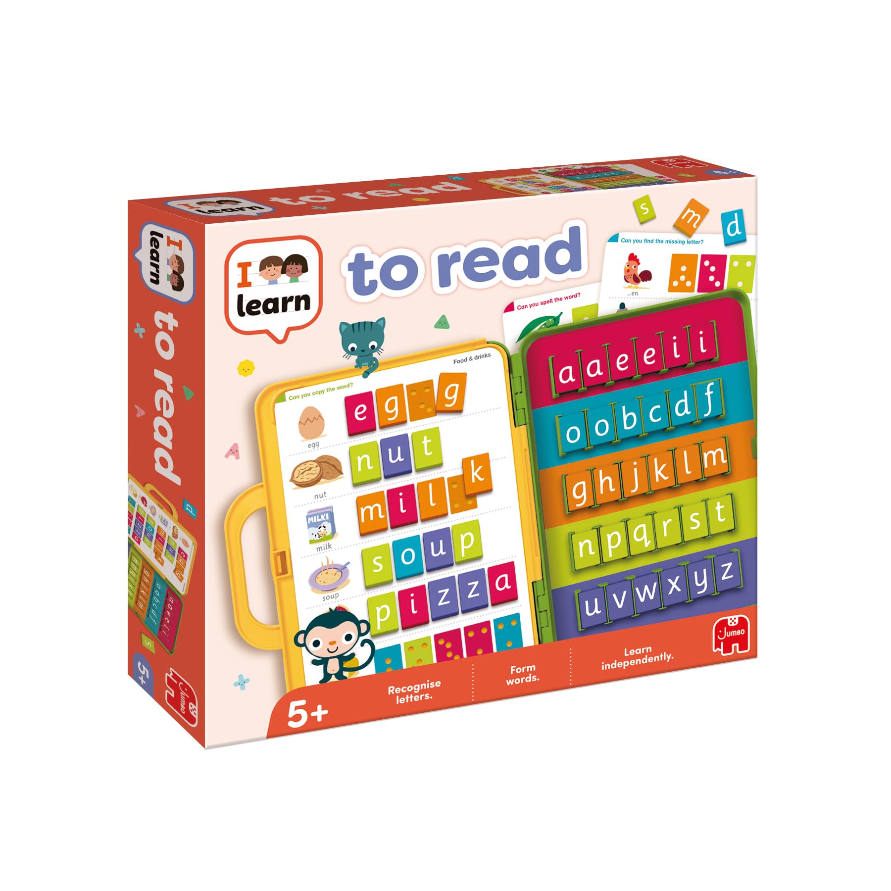 Jumbo I Learn to Read - Word Learning Game | 90 Exercises | 3 Difficulty Levels | Ages 5+ 1