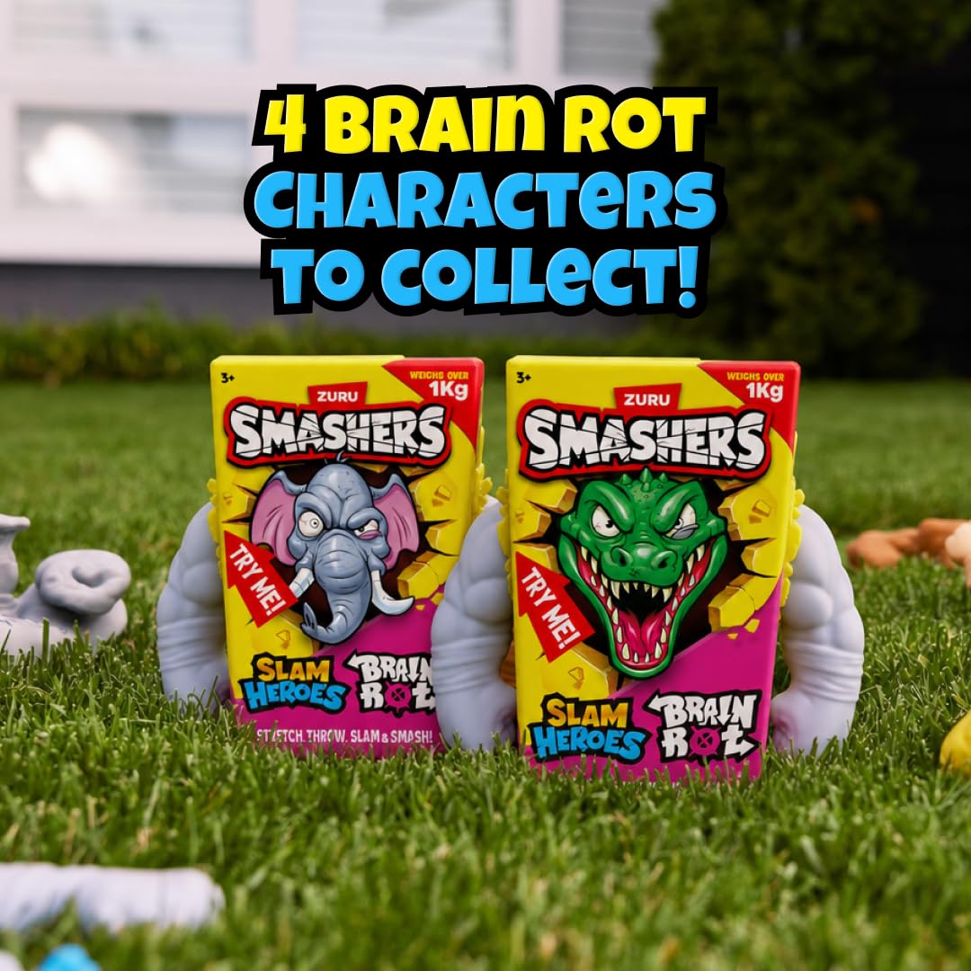 ZURU SMASHERS SLAM Heroes Bananini Action Figure - Super Stretch & Slam Play 4