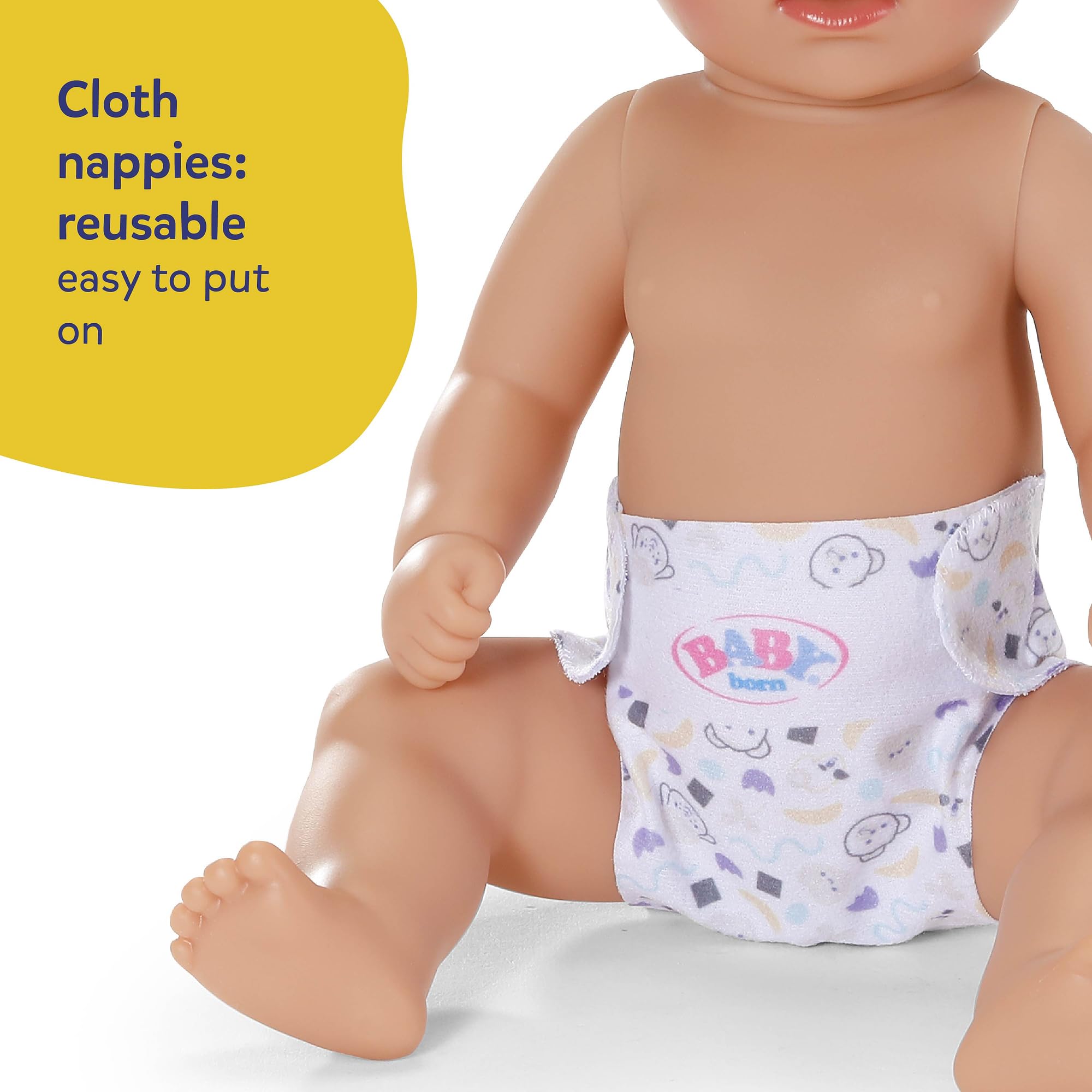 BABY born Diapers - 2 Reusable Cloth Diapers for 36cm Dolls | Polyester 4