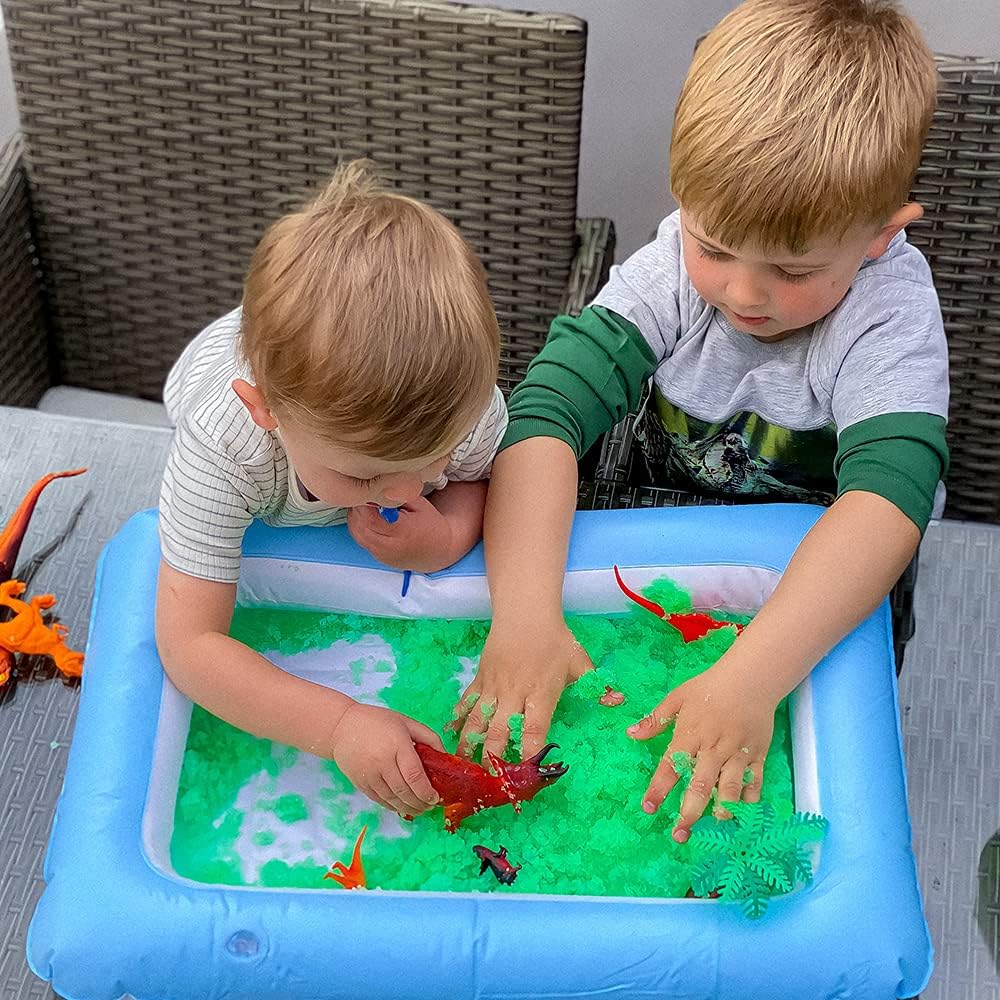 Zimpli Kids Gelli Worlds Dino Pack - 8pc Dinosaur Figures & 5-Use Sensory Play Set 4