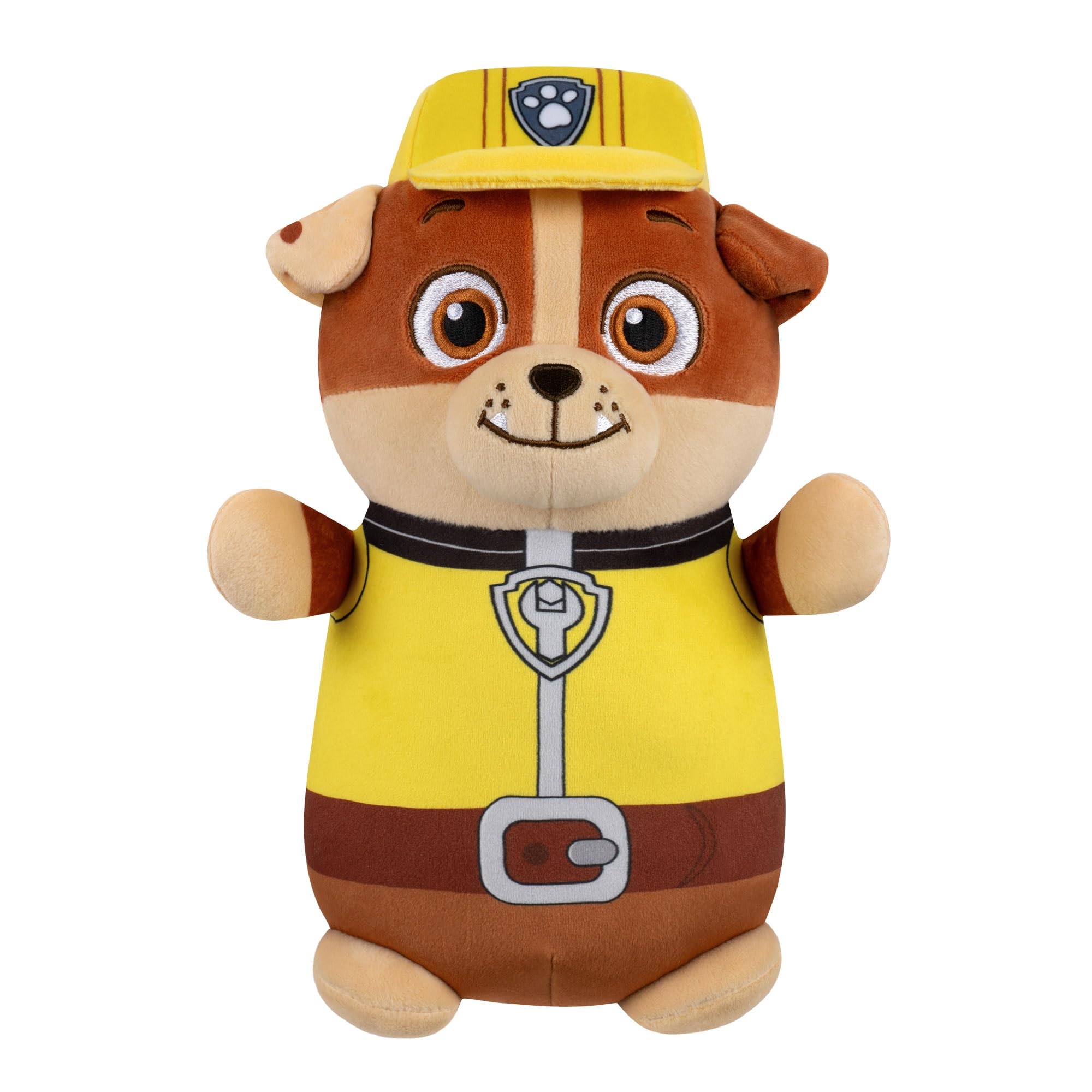Squishmallows Paw Patrol 10-Inch Rubble HugMees Plush - Super Soft Cuddly Toy