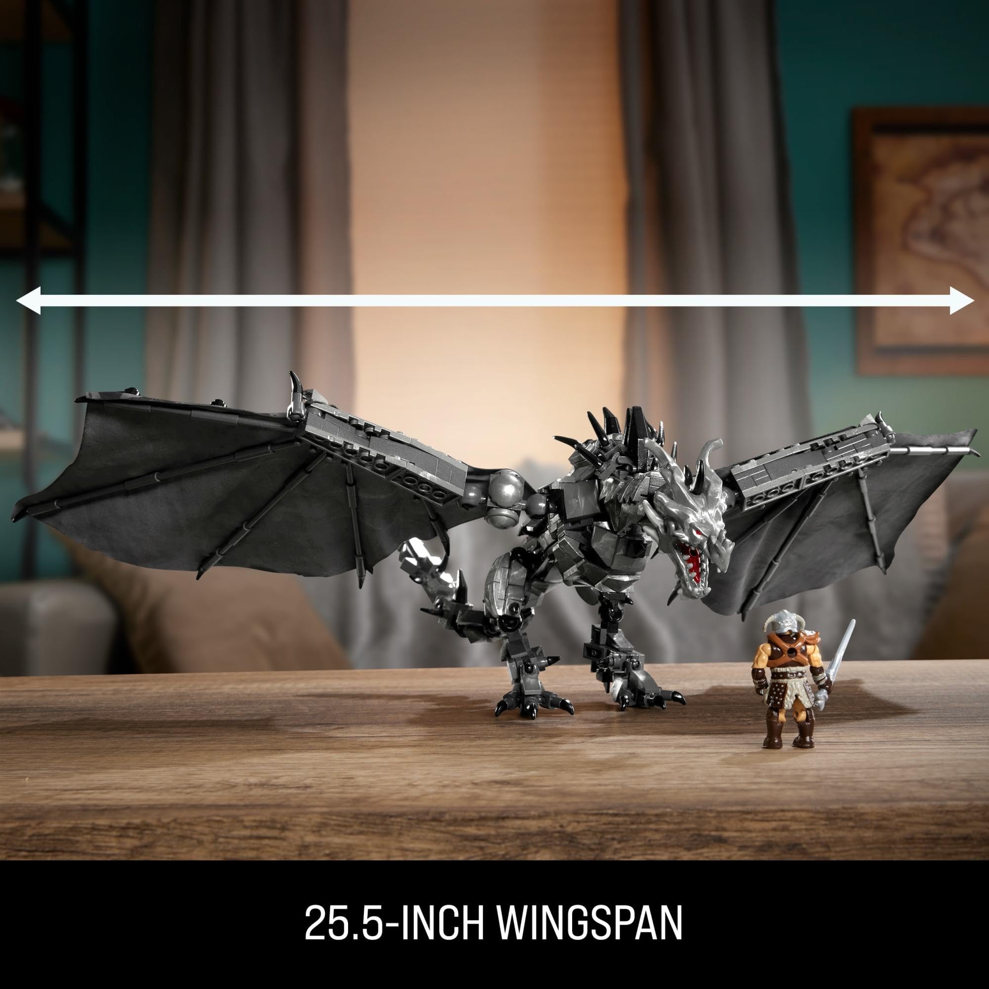MEGA Skyrim Action Figures Building Toys, Alduin the World Eater with 619 P 4