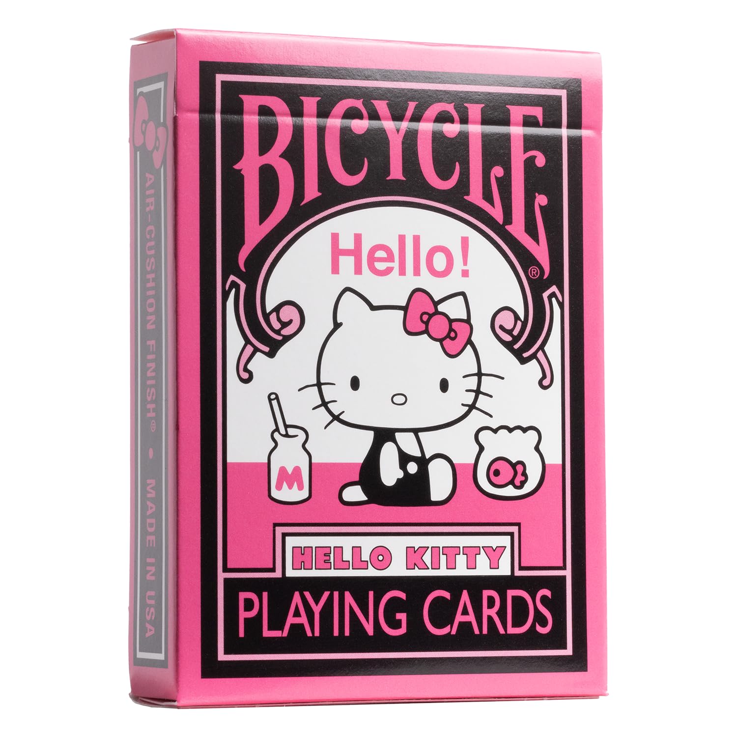 Bicycle Hello Kitty Playing Cards - Black & Pink Deck | Standard Size | Unisex Adult
