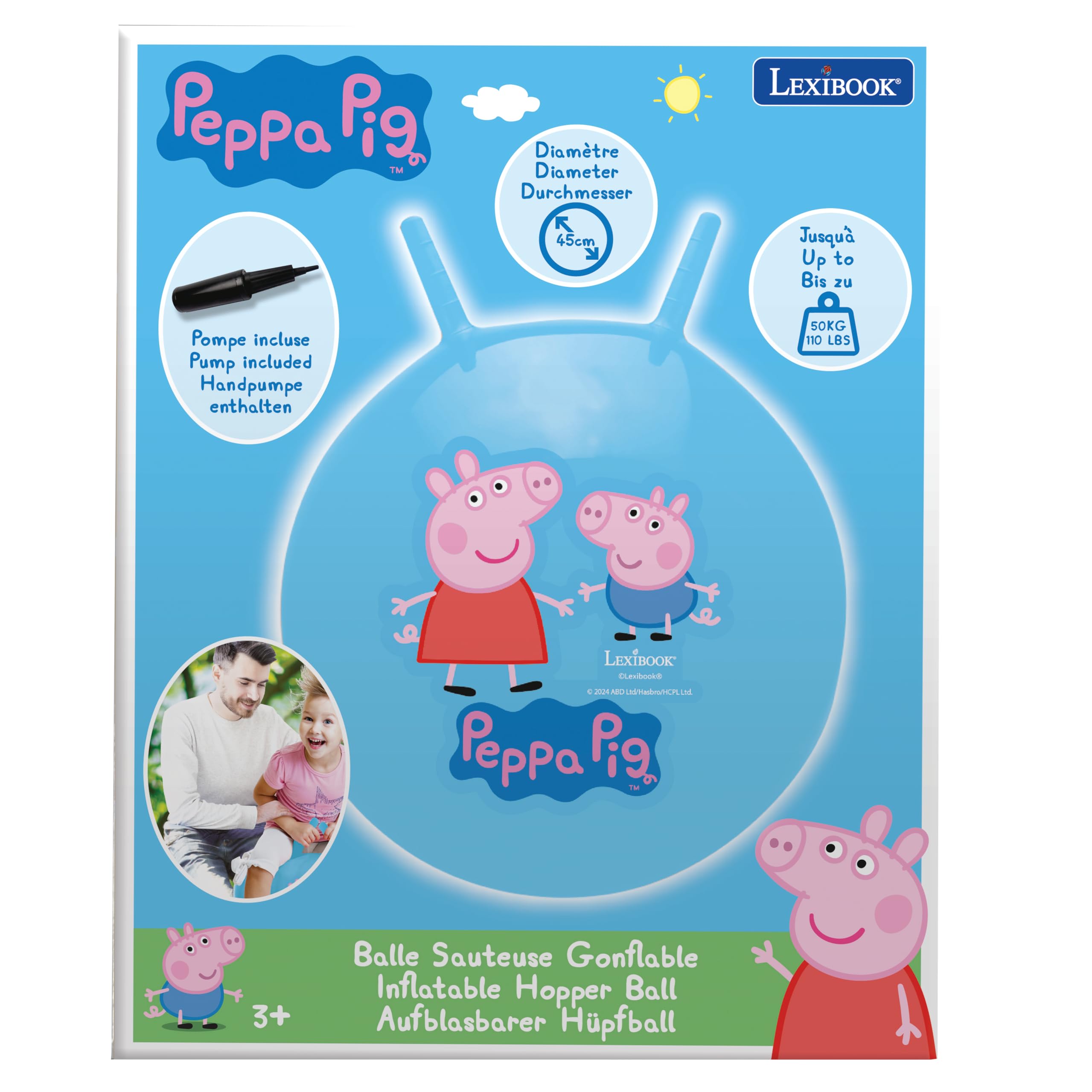 Peppa Pig Inflatable Hopper Ball - Fun Bouncing Toy for Kids 3 Years and Up 6