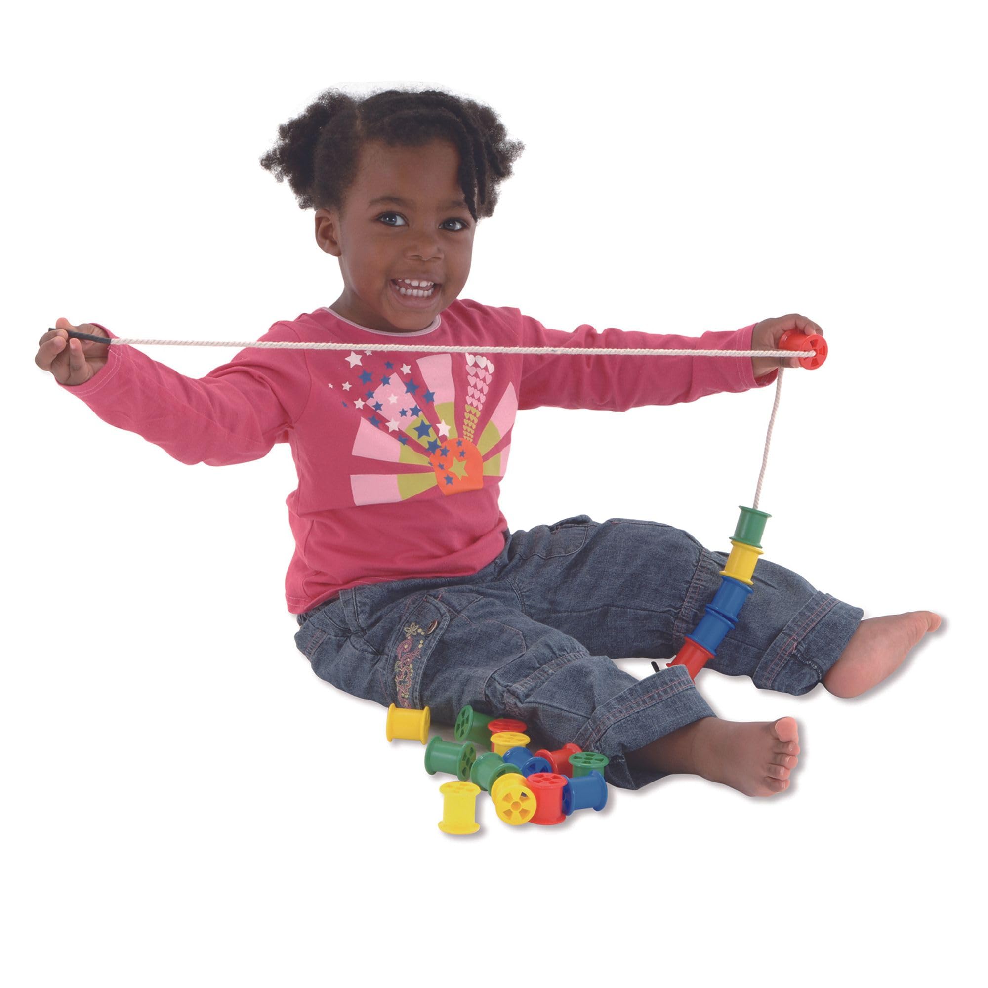 Galt Toys Cotton Reels Threading & Stacking Toy for Ages 3-5 Years | 20 Count