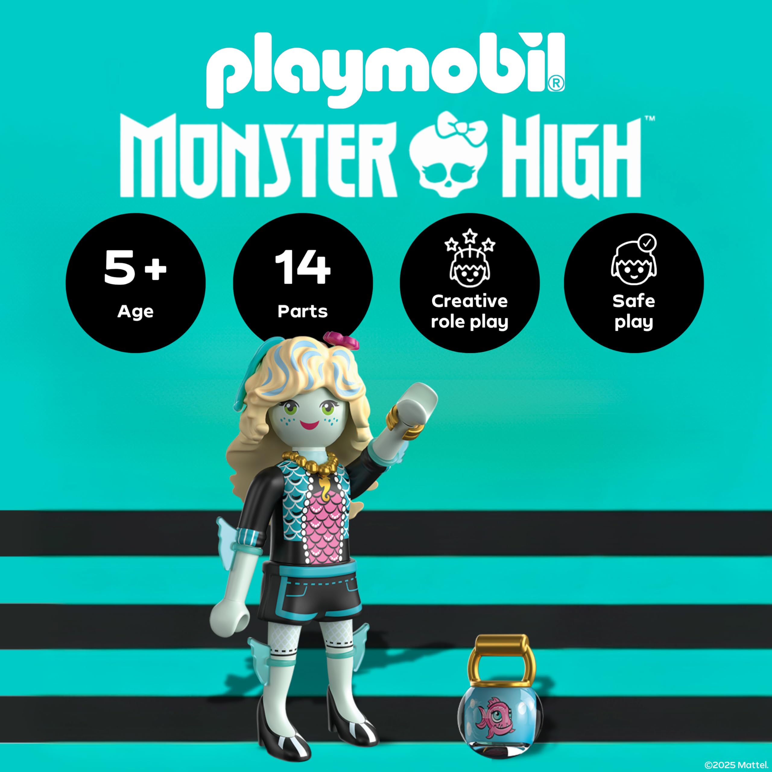 Playmobil Monster High Lagoona Blue - Ocean-Themed Play Figure Set for Kids 4+ 8