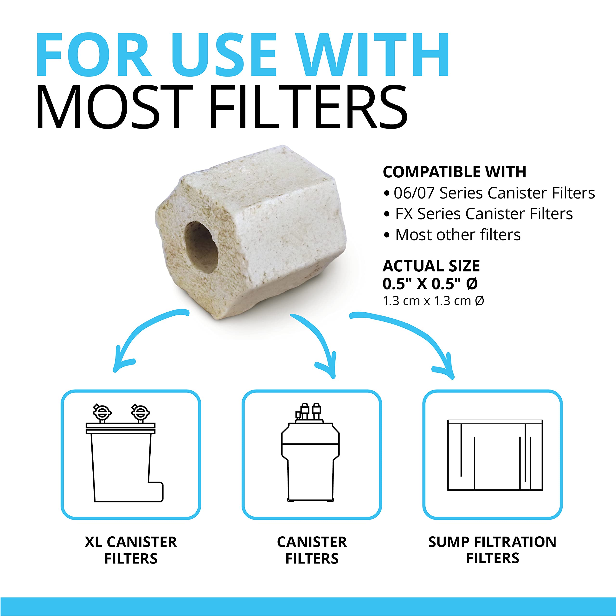 Fluval Ceramic Pre Filter Aquarium Media Rings for Fish Tanks | Model A1470 5