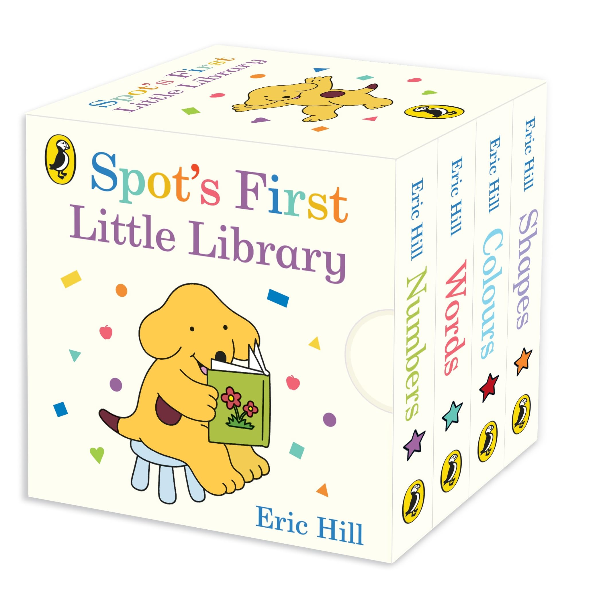 Puffin Spot's First Little Library Board Book Set for Early Learning Size & Shape