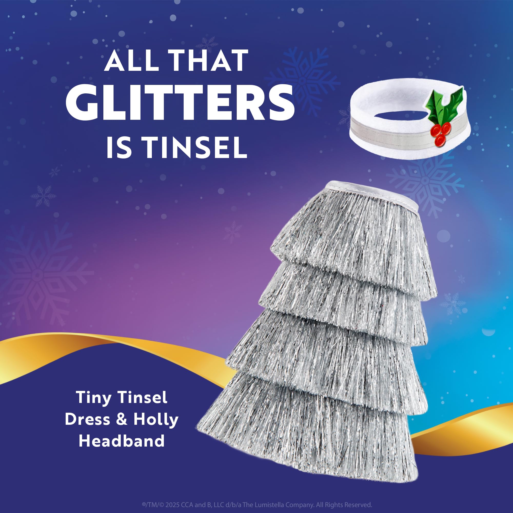 The Elf on the Shelf Claus Couture Collection Tiny Tinsel Dress - Dazzling 13