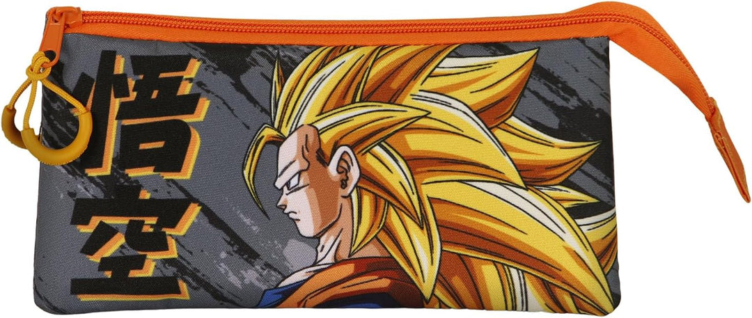 Dragon Ball Warrior Triple Pencil Case, Multicolour, 23 x 11 cm