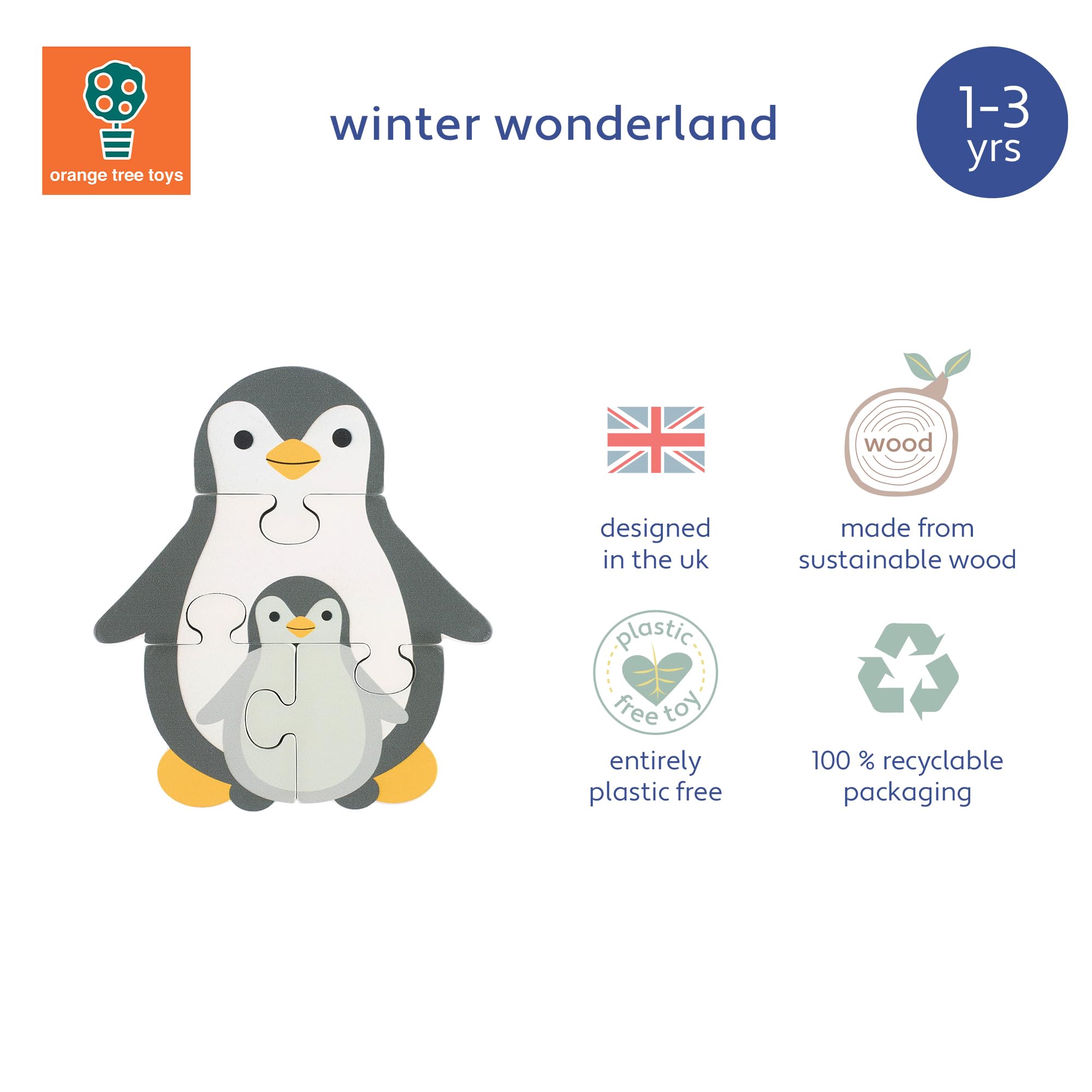Penguin Mini Wooden Puzzle - Educational Jigsaw for Toddlers 12 Months+ 7
