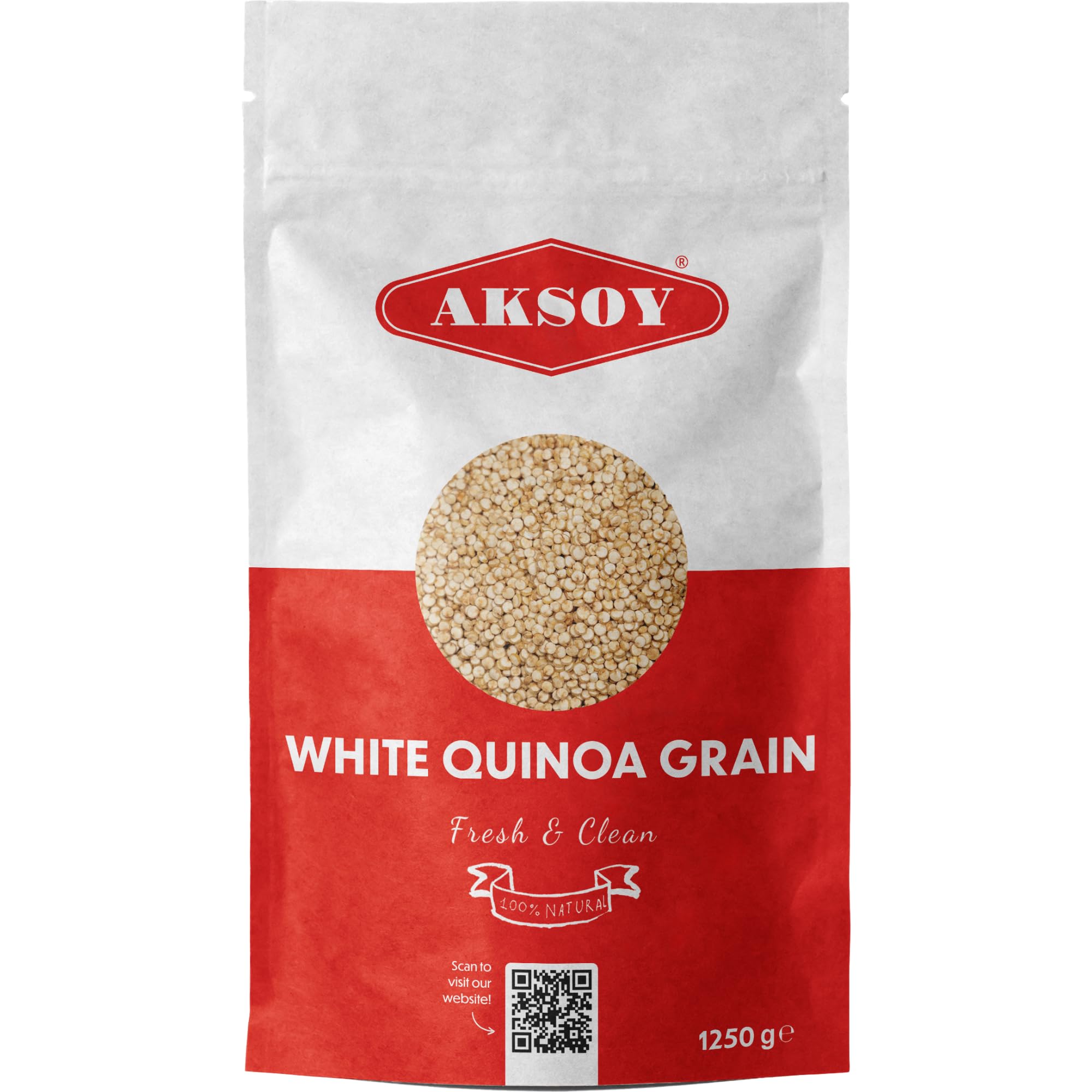 AKSOY White Quinoa Grain - Whole Grain, Ready-to-Cook | 1.25 kg 5