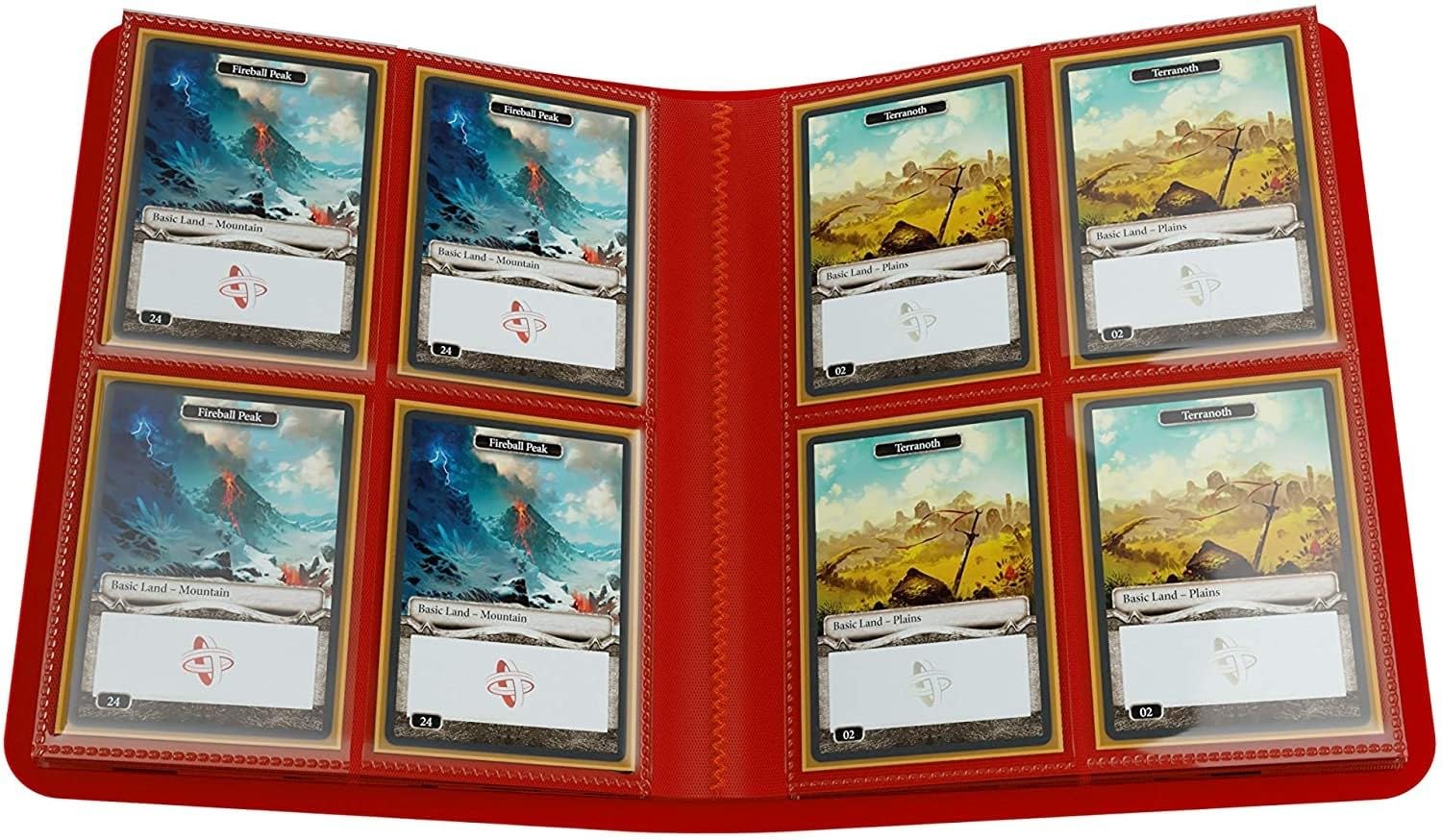 Gamegenic Casual Album 8-Pocket Red | Holds 160 Sleeved Cards | Polypropylene 4