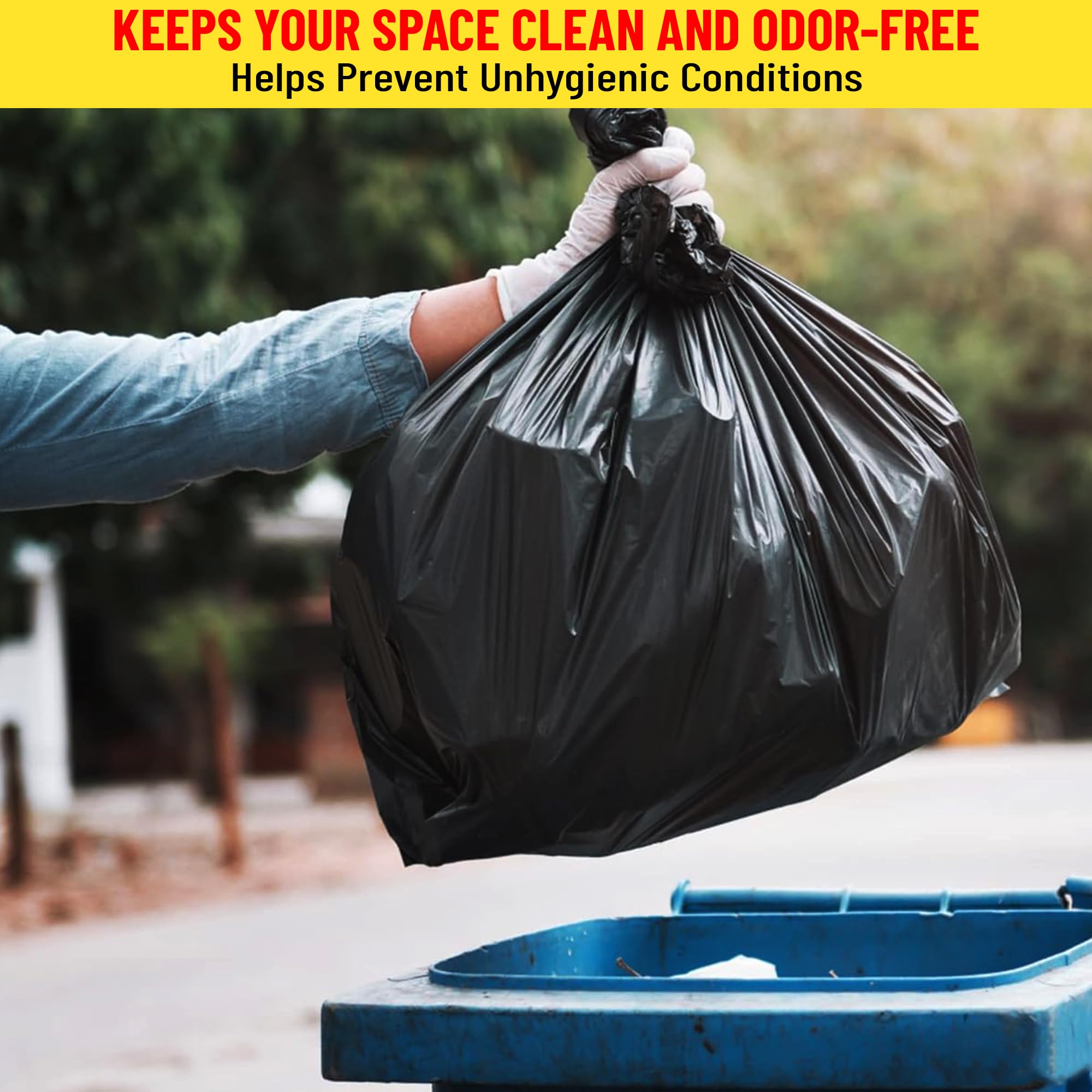 REQUISITE NEEDS Ultra Heavy Duty Refuse Sacks - 70L Capacity | Pack of 40 | Black 7