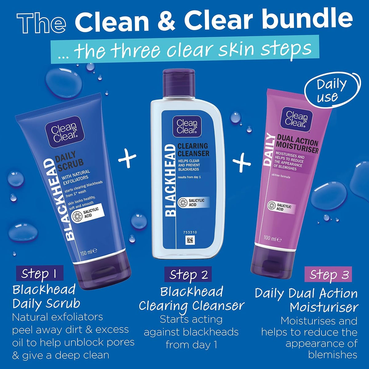 Clean & Clear Dual Action Moisturiser - Hydrates & Prevents Spots | Fragrance-Free | 100ml 3