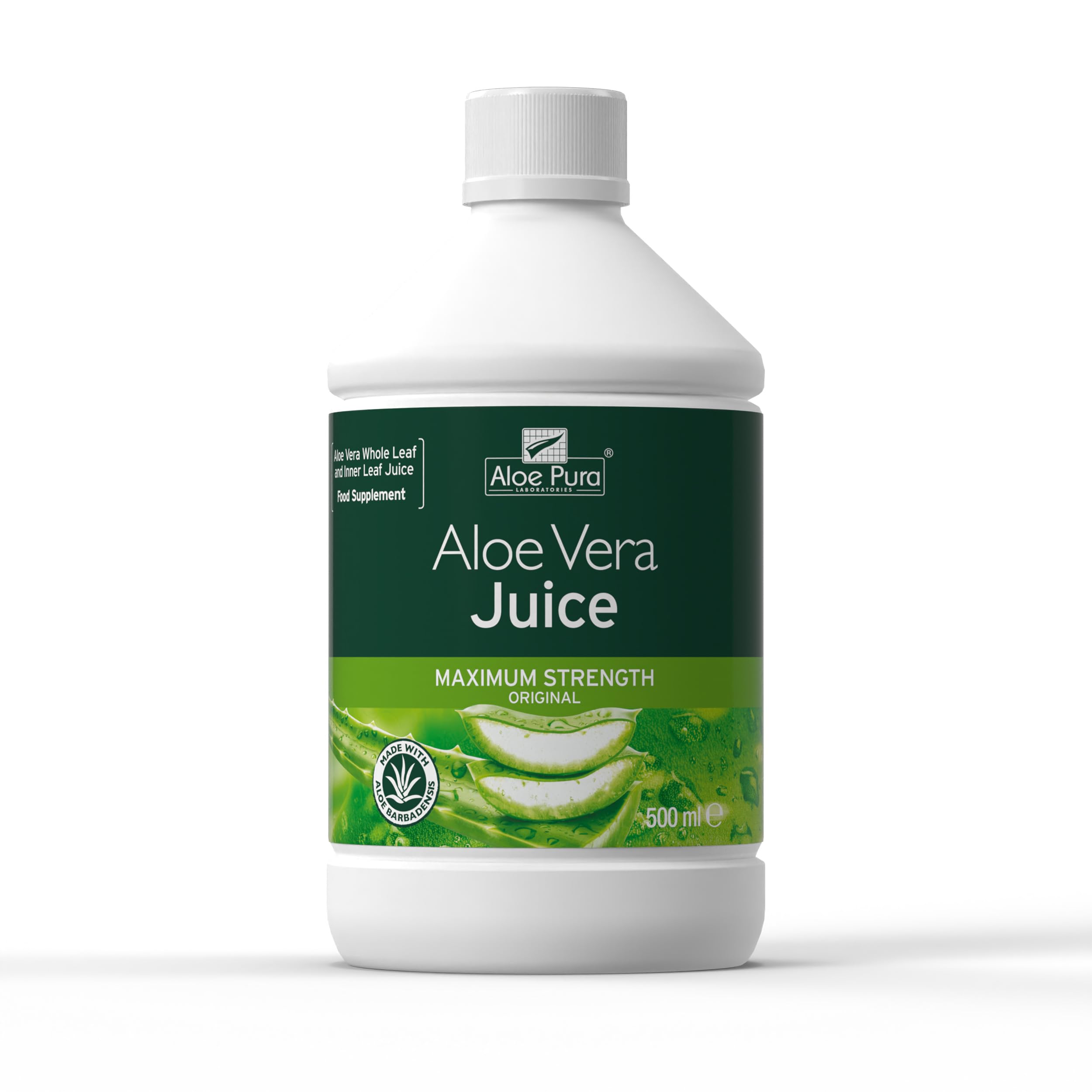 Aloe Pura Maximum Strength Aloe Vera Juice - Natural, Vegan, 500 ml Liquid 1