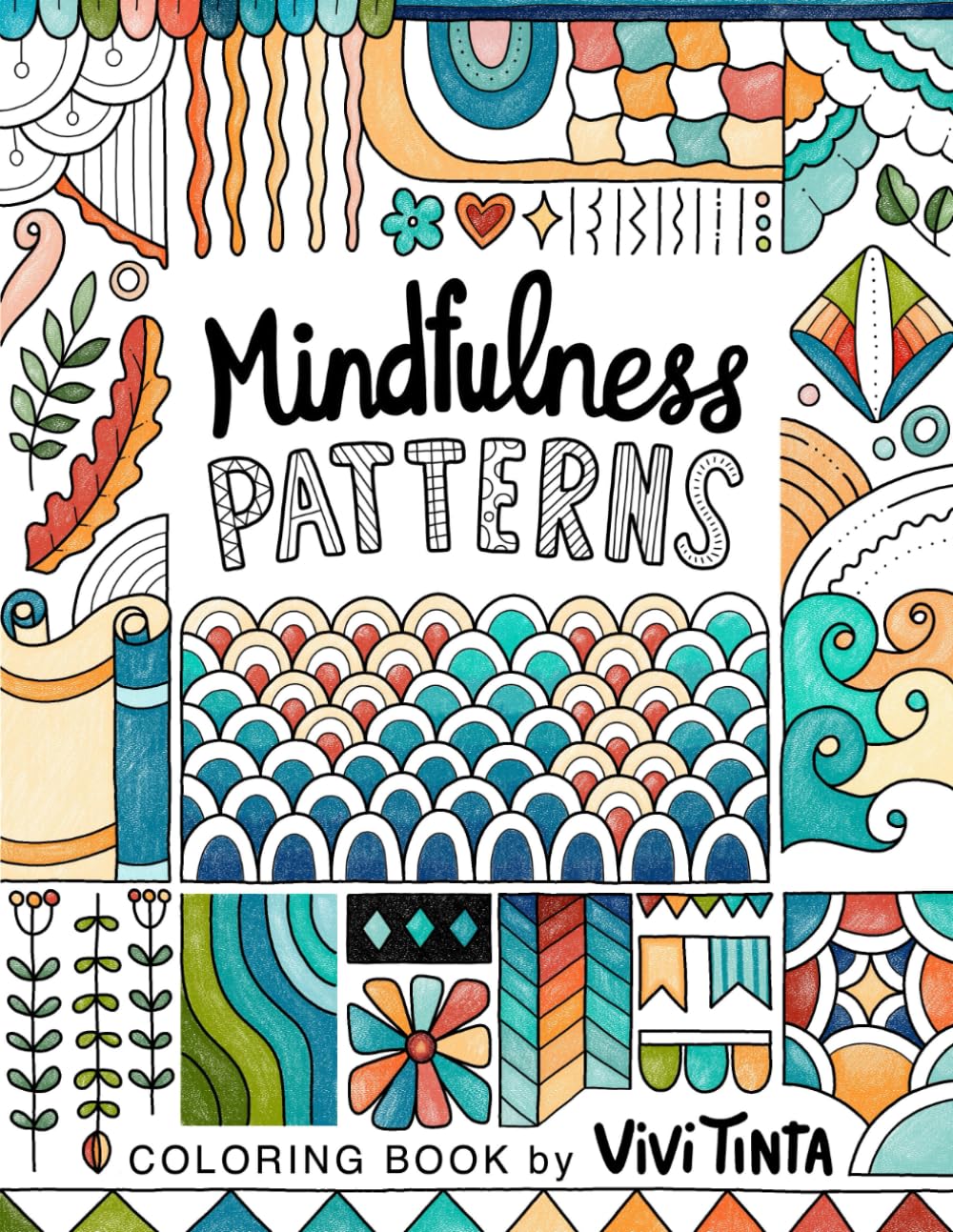 Vivi Tinta - Mindfulness Patterns Coloring Book | 50 Illustrations | Paperback