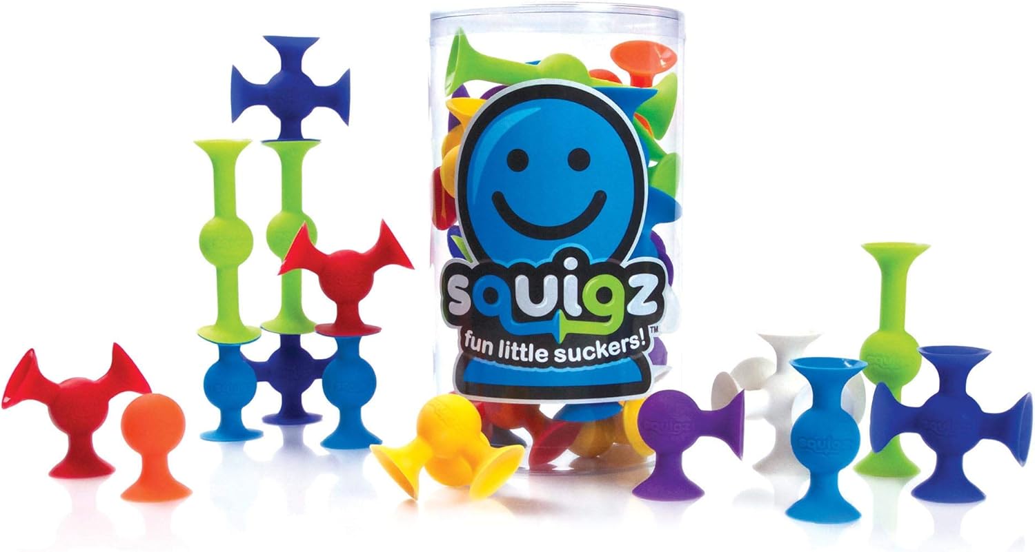 Fat Brain Toys Squigz Starter Set - Suction Construction Playset for Kids 3+