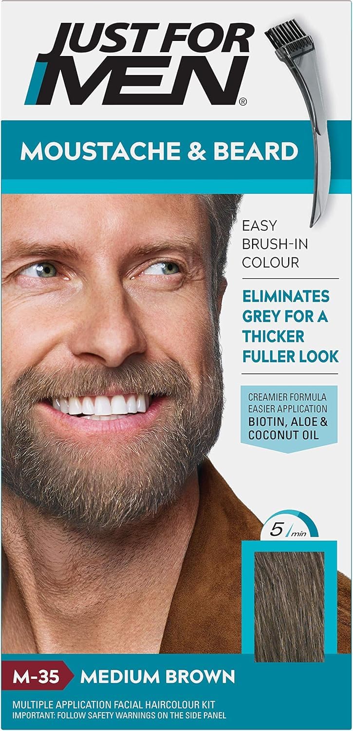 Just for Men Moustache & Beard Dye - Medium Brown (M35)