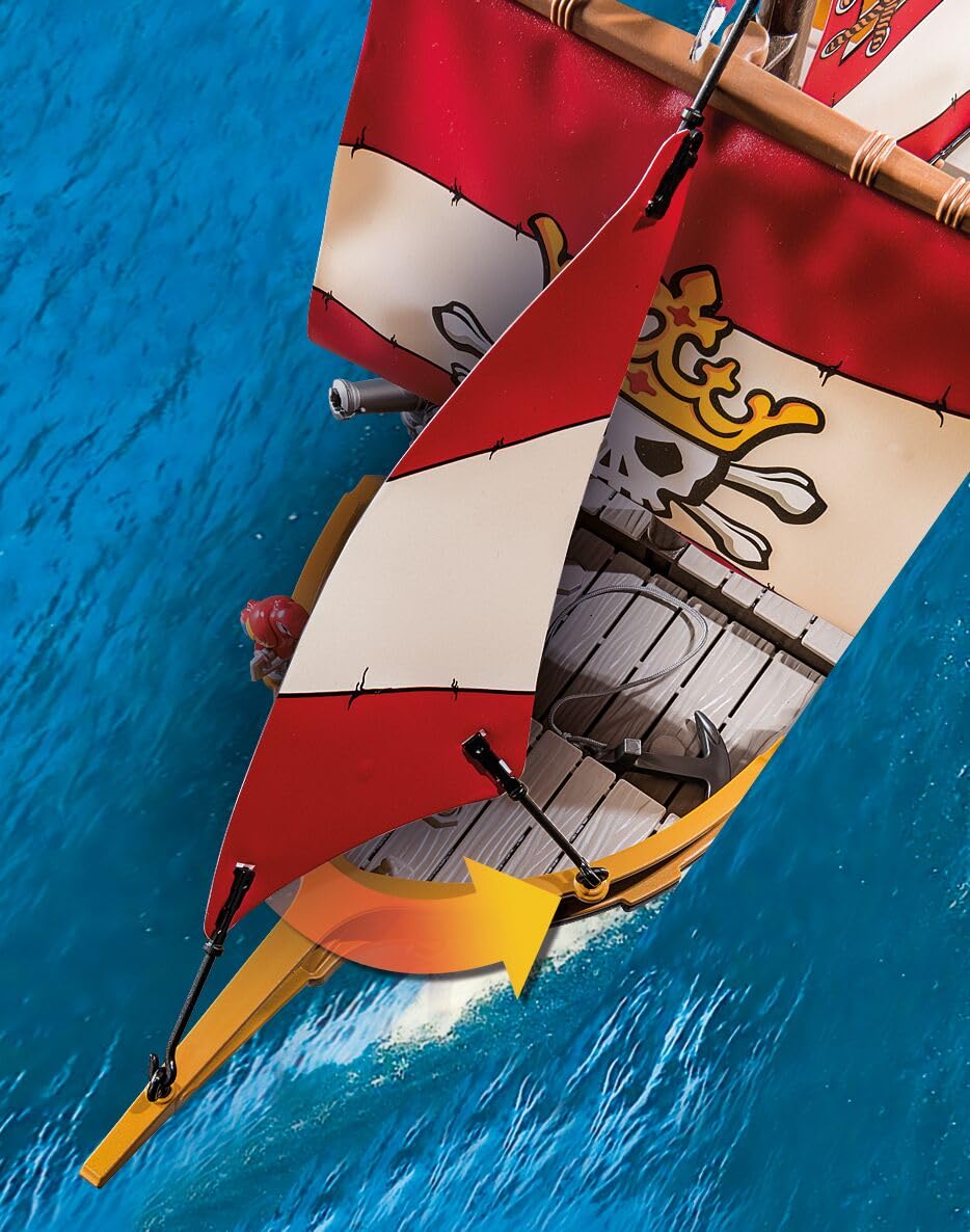 Playmobil 71418 Pirates: Small Pirate Vessel Playset for Kids 4+ 5