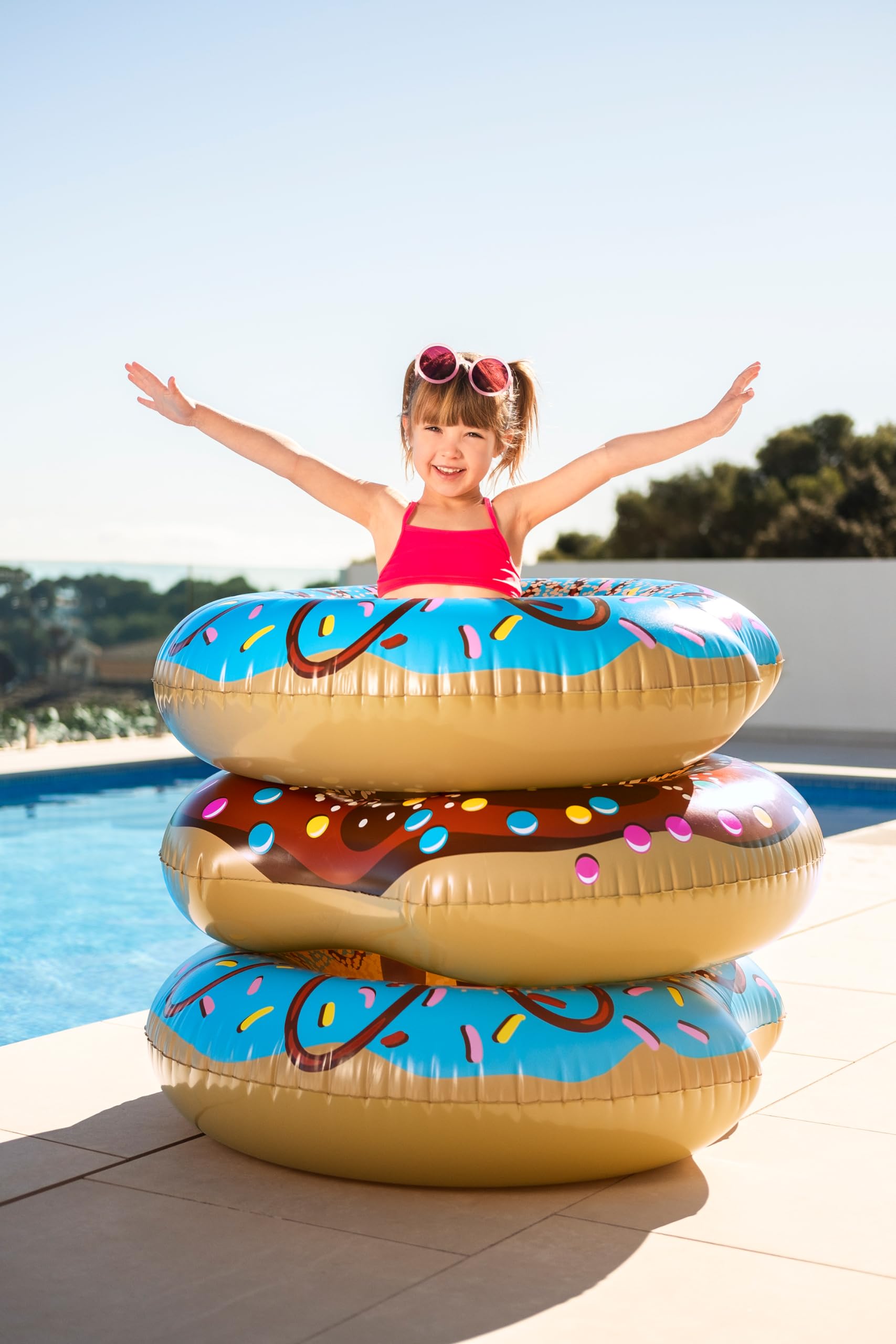 Bestway Donut Swim Tube - Realistic Design | 1.07m Size | Ages 12+ | Assorted Designs 9