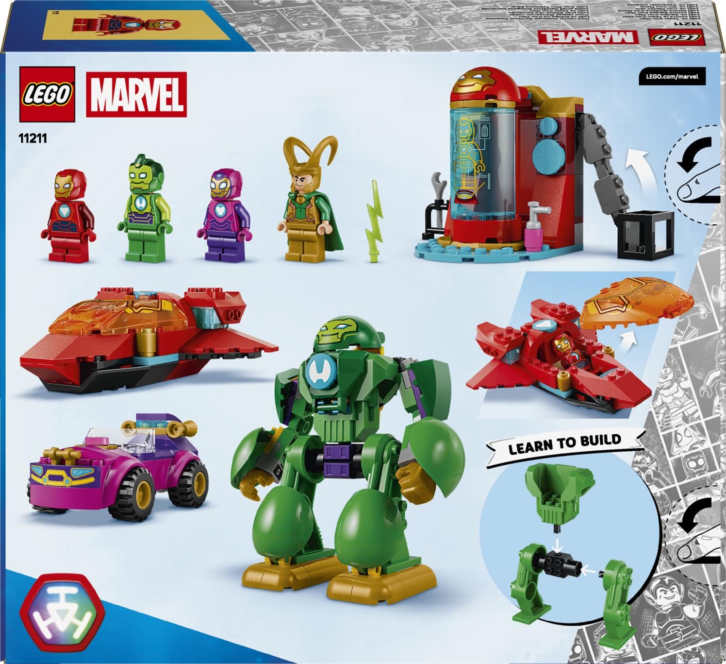 LEGO Marvel Loki vs. Team Iron Man Building Set - Ages 4+ | 4 Minifigures | Multicolor 7
