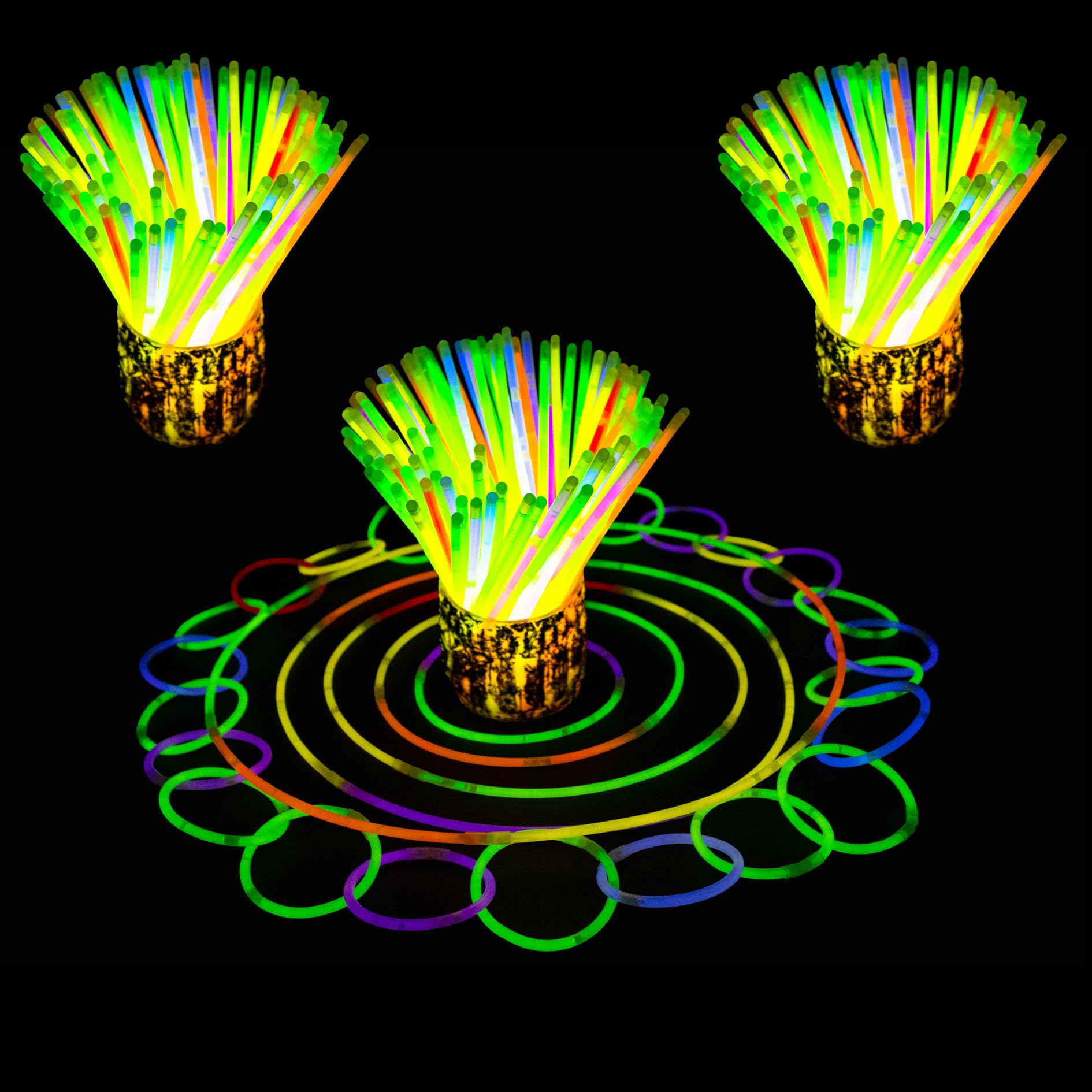 SHATCHI 200Pcs Glow Sticks - Neon Colours | Bracelets, Rings & Necklaces | Unisex Children 9