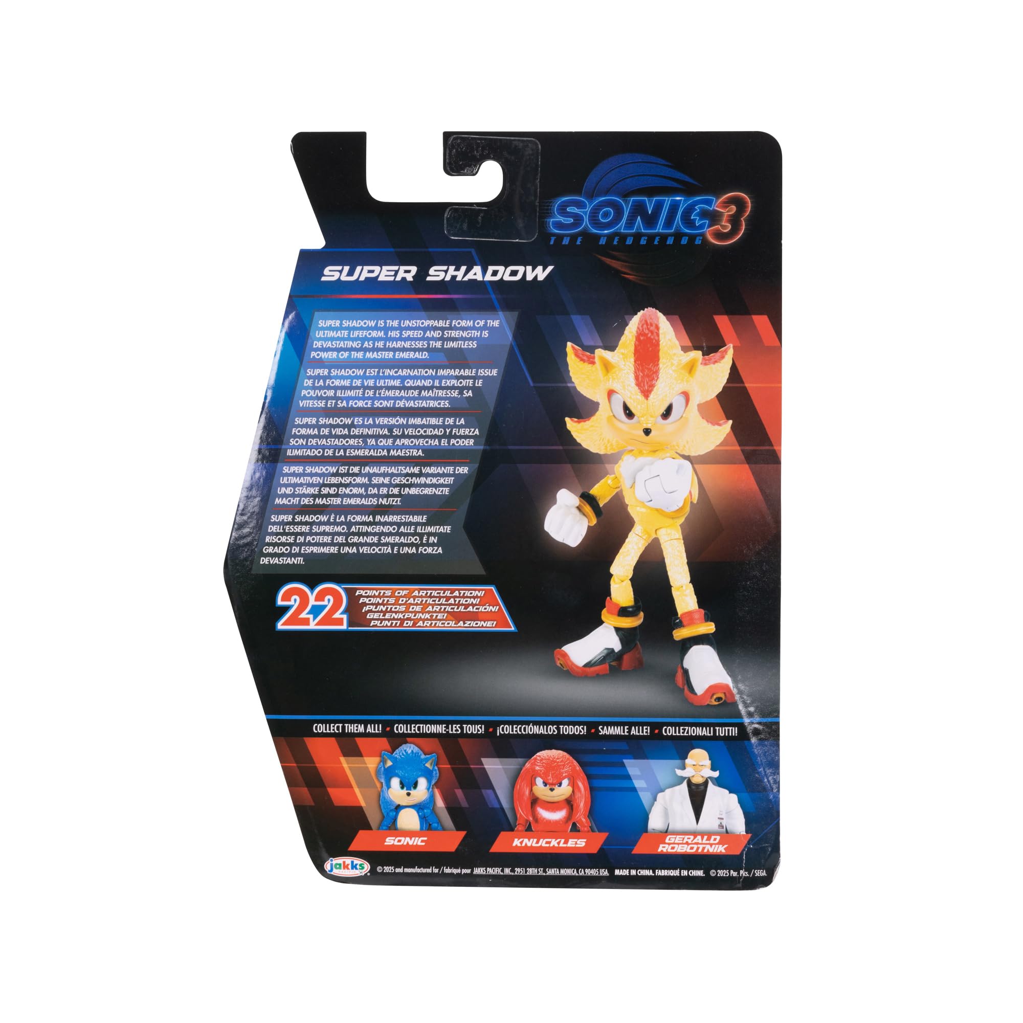 Sonic The Hedgehog Super Shadow 13 cm Action Figure by Jakks Pacific | Movable Joints 9