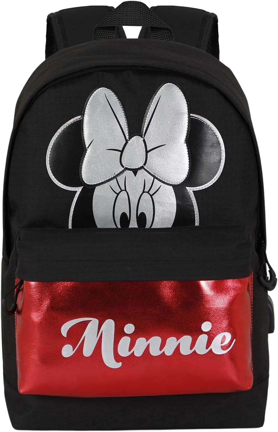 Disney Minnie Mouse Sparkle-HS Silver Backpack (Black, 18 x 30 x 41 cm, 22 L)