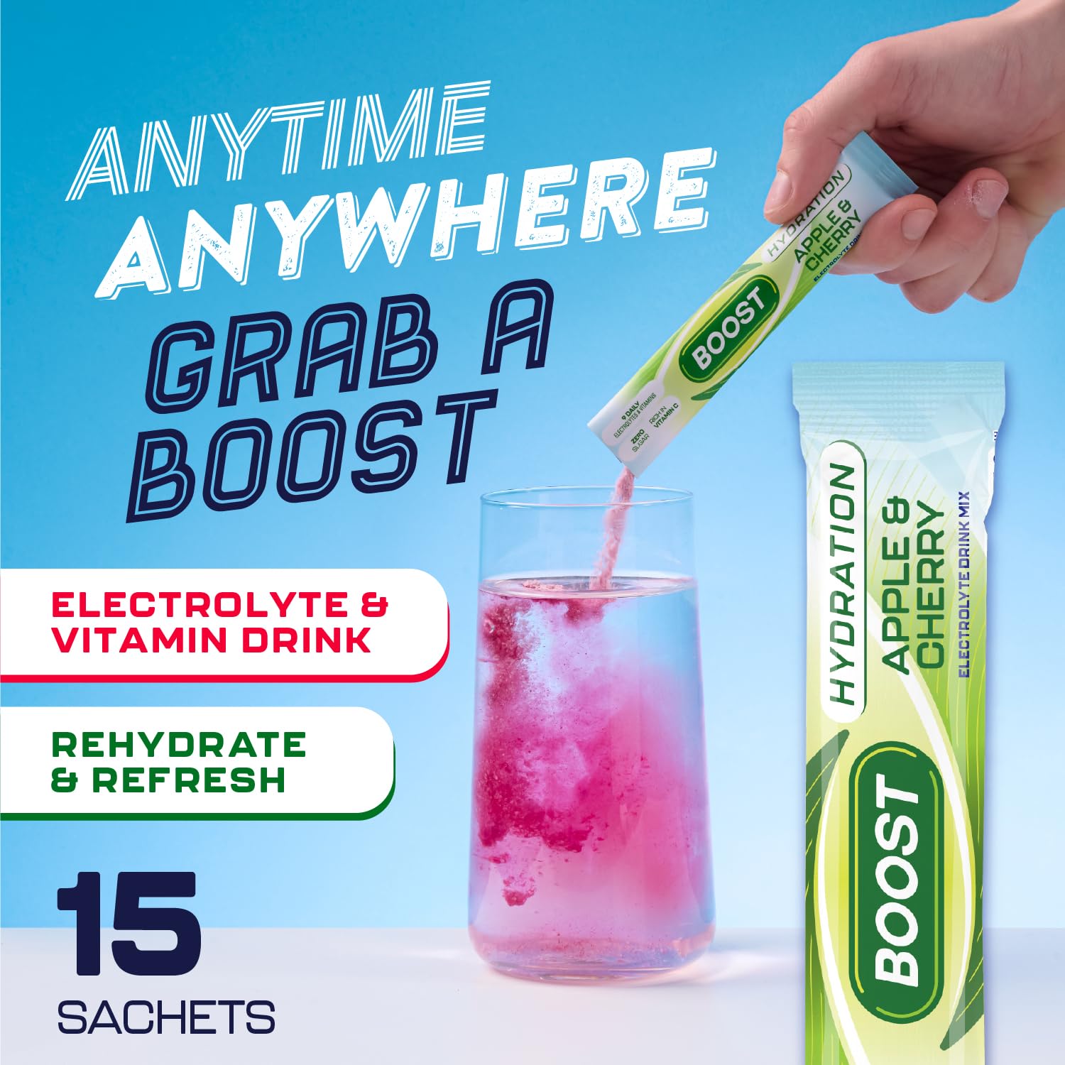 Boost Hydration Powder Mixed Flavour Assortment - Zero Sugar Electrolytes | 6 x 7g Sachets 2