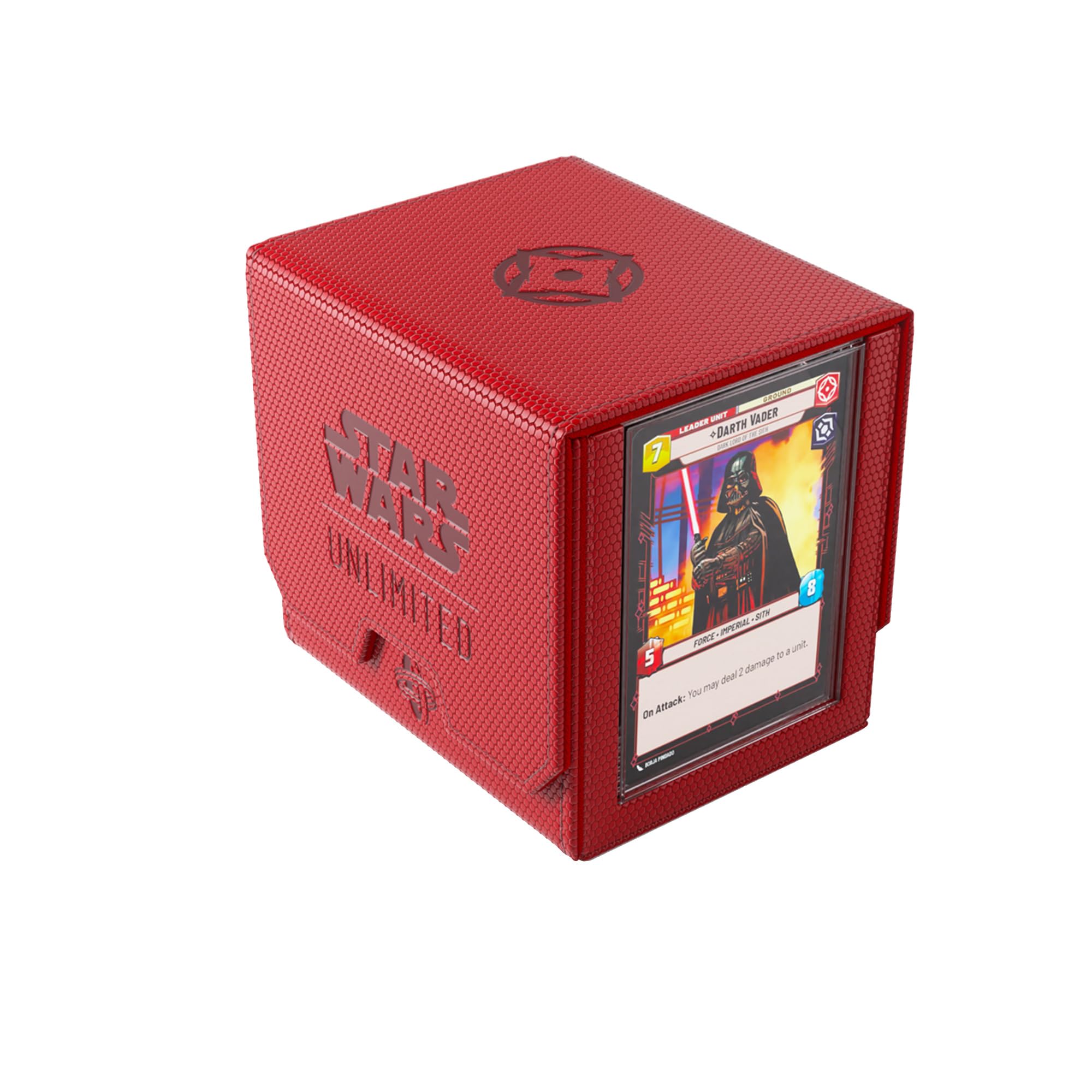 Gamegenic Star Wars Unlimited Deck Pod - Red | Holds 60 Double-Sleeved Cards | Includes Detachable Leader Case