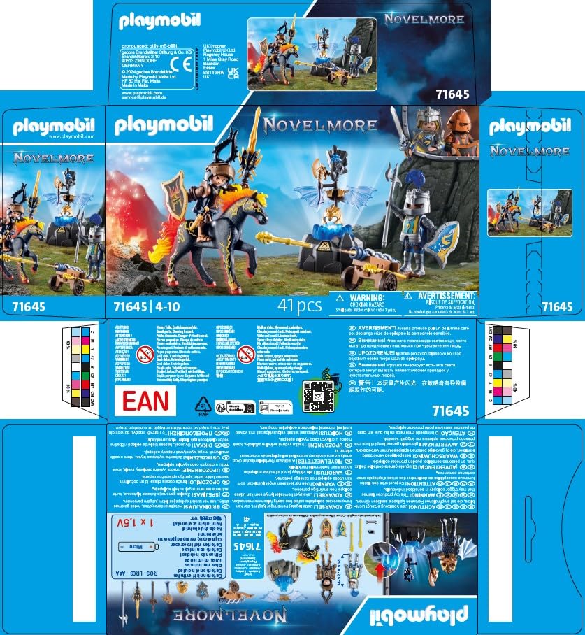 Playmobil 71645 Novelmore: Armoured Guard Playset with Knights, Horse, and Dragon Armour - Action-Packed Adventure for Kids 4+ 13