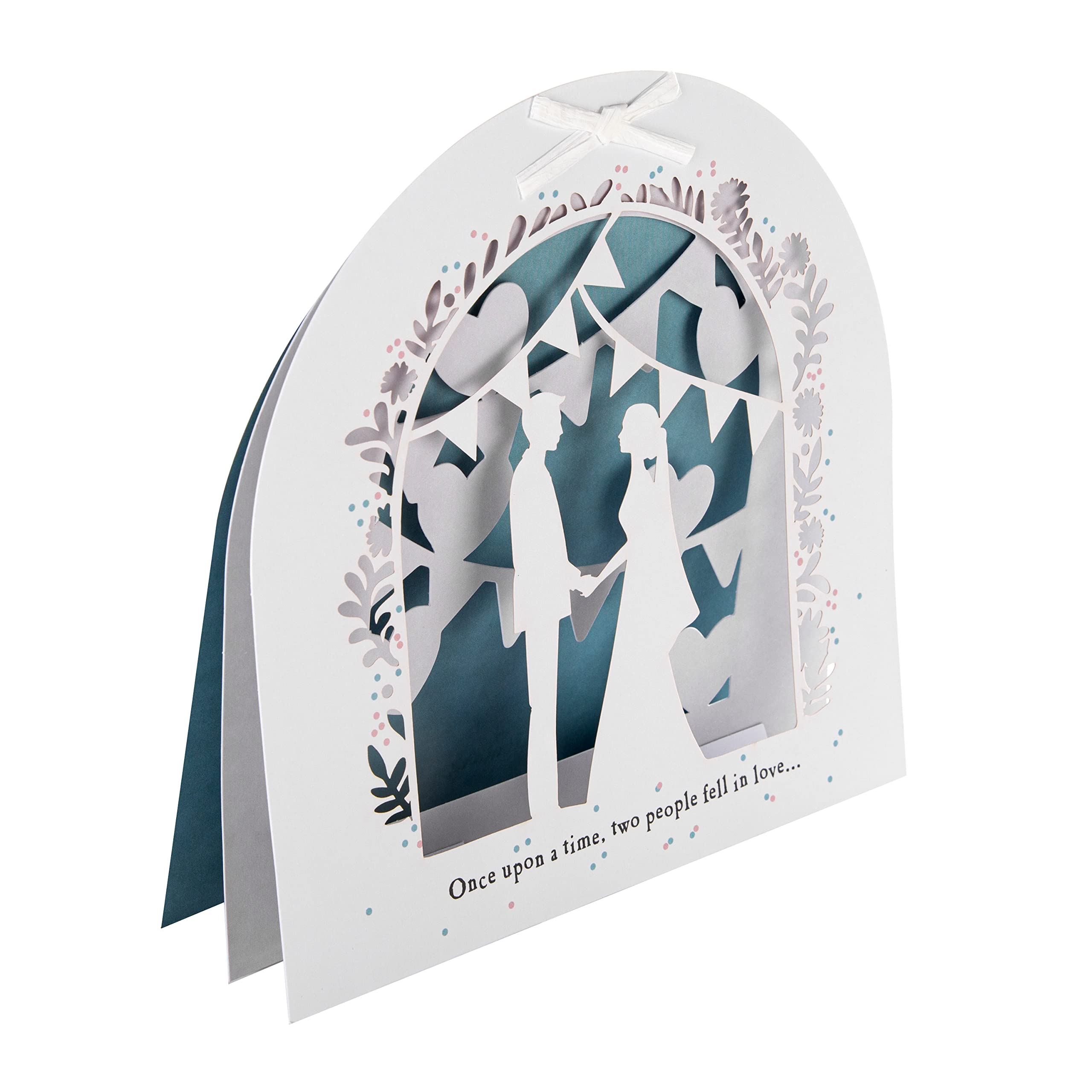 Hallmark 3D Wedding Card - 'Once Upon a Time' Pop Up Design with Laser Cut Details 2