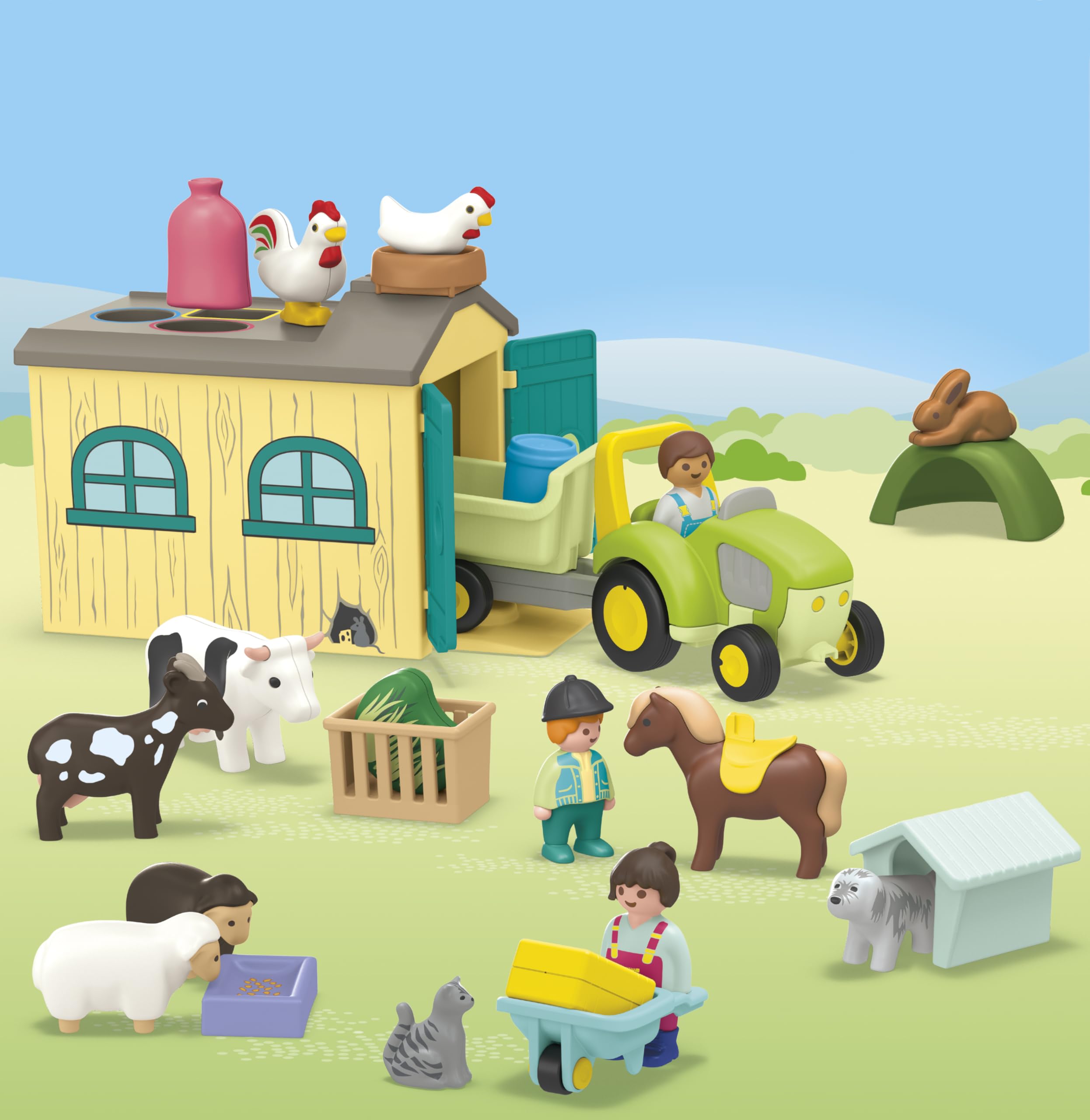 Playmobil 71656 JUNIOR Farm Adventure with Tractor, Trailer & Animals 5