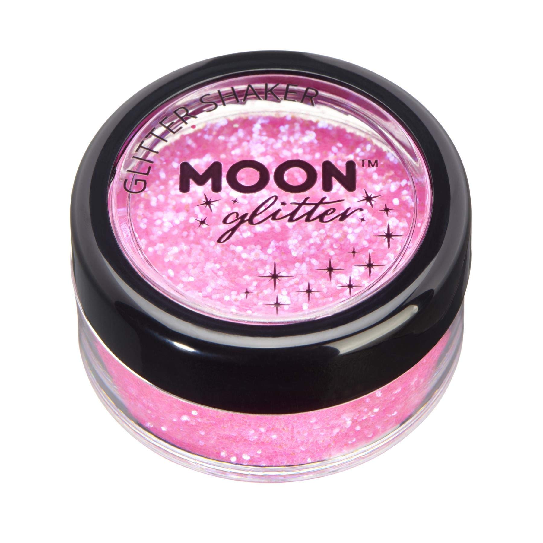 Moon Glitter - Iridescent Glitter Shakers (5g) - Pink Cosmetic Glitter for Face, Body, Hair, Nails, Lips