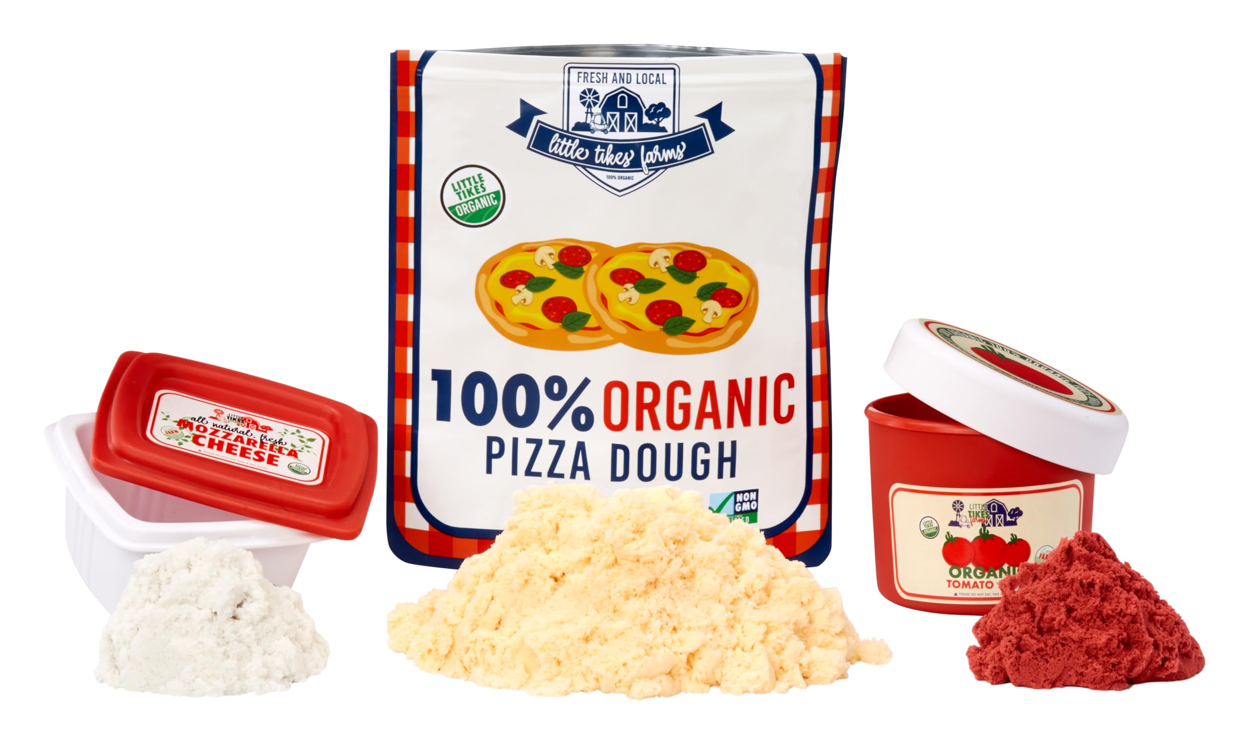 Little Tikes Creative Chefs Pizza Kit with Make-It Mix Play Sand and 22 Accessories