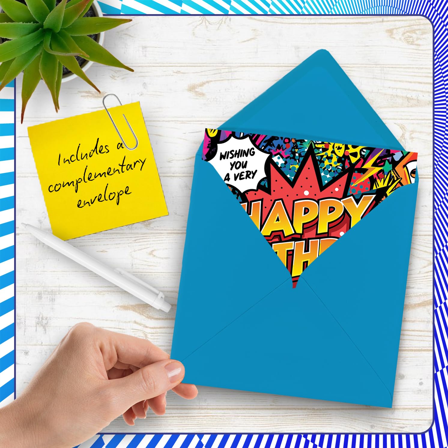 Stuff4 10th Birthday Card for Girls & Boys | Comic Book Pow Design | 145mm Greeting Card 5