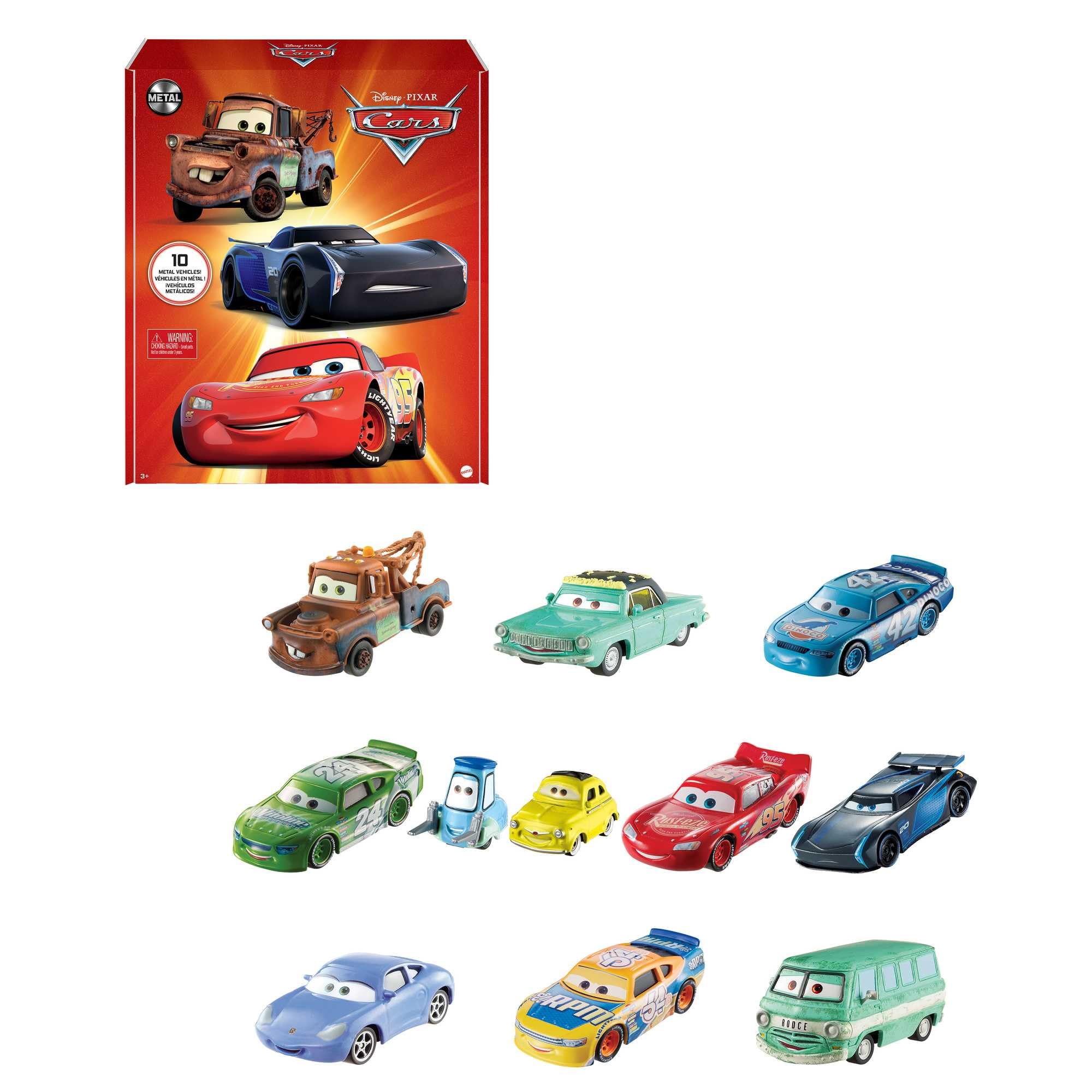 Mattel Disney Pixar Cars 10-Pack Die-Cast Mini Racers HBW15 1