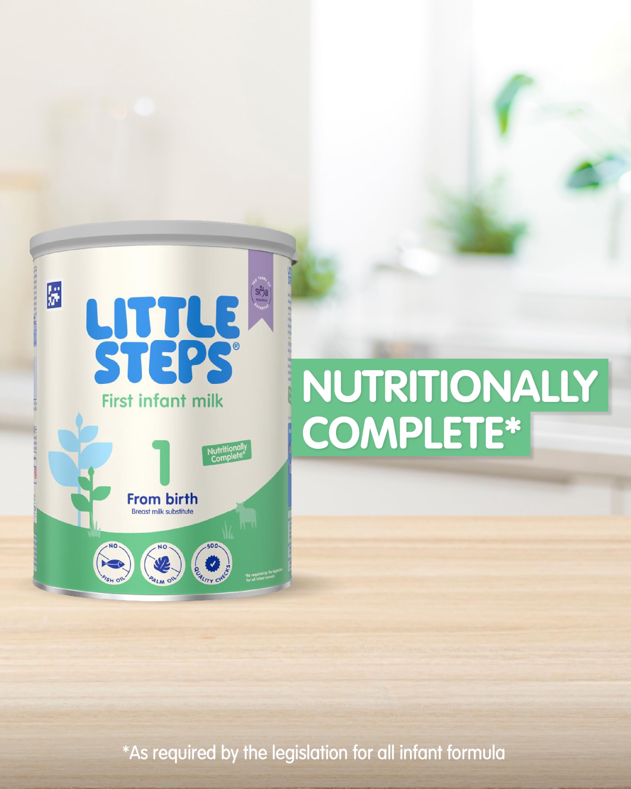 LITTLE STEPS First Infant Baby Milk Formula Powder - From Birth, 800g 3