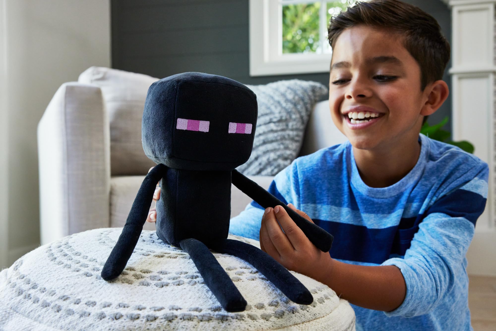 Mattel Minecraft Enderman Plush Toy - 8-Inch | Pixelated Details | Ages 14+