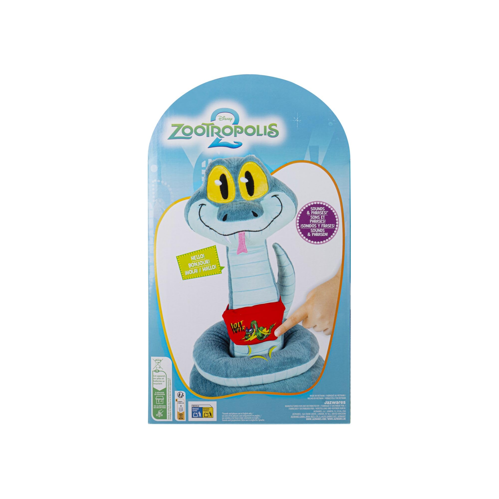 Disney's Zootropolis 2 12" Feature Plush Gary De'Snake - Sounds and Phrases 6