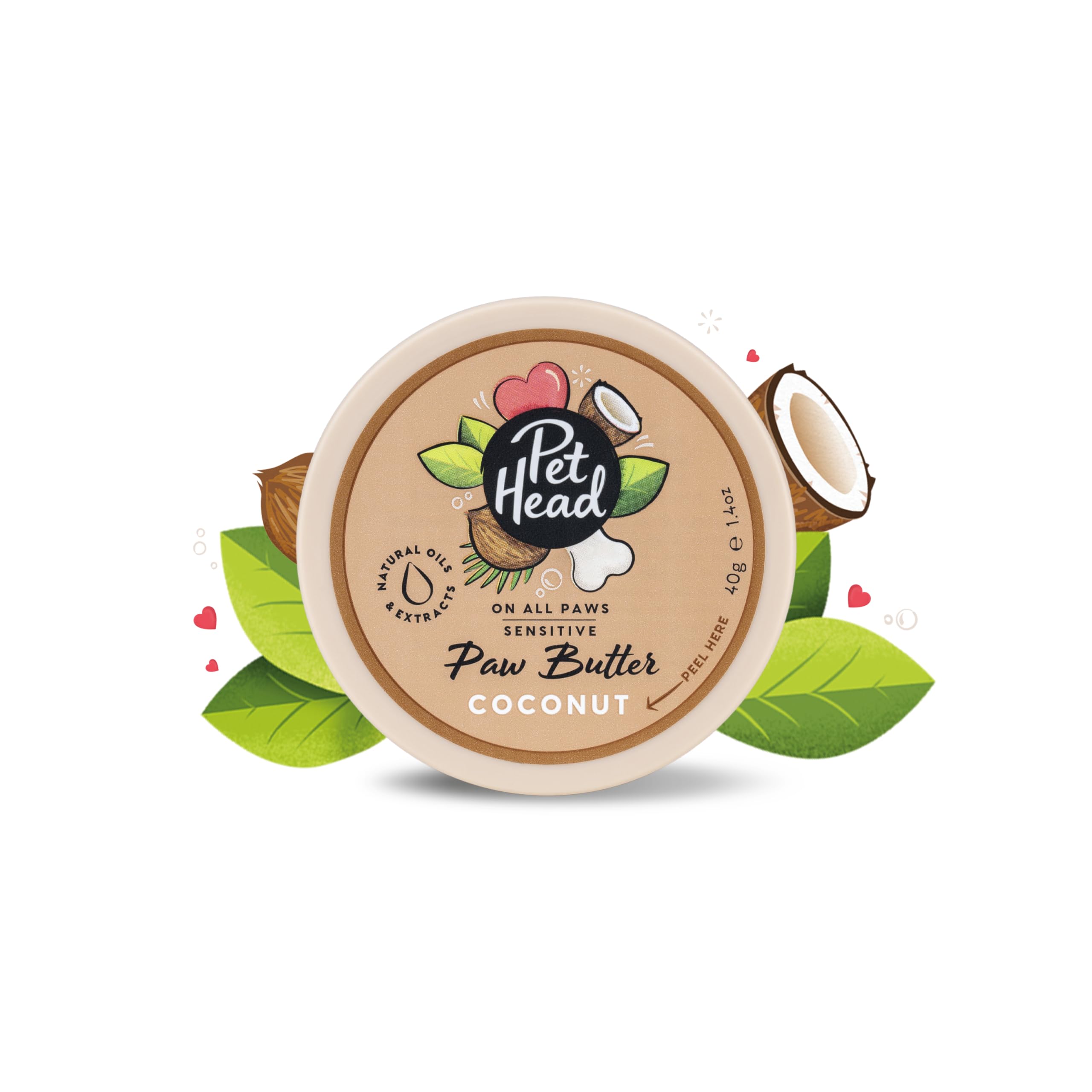 Pet Head Coconut Paw Butter - Moisturizing Cream for Paws & Noses | 40g