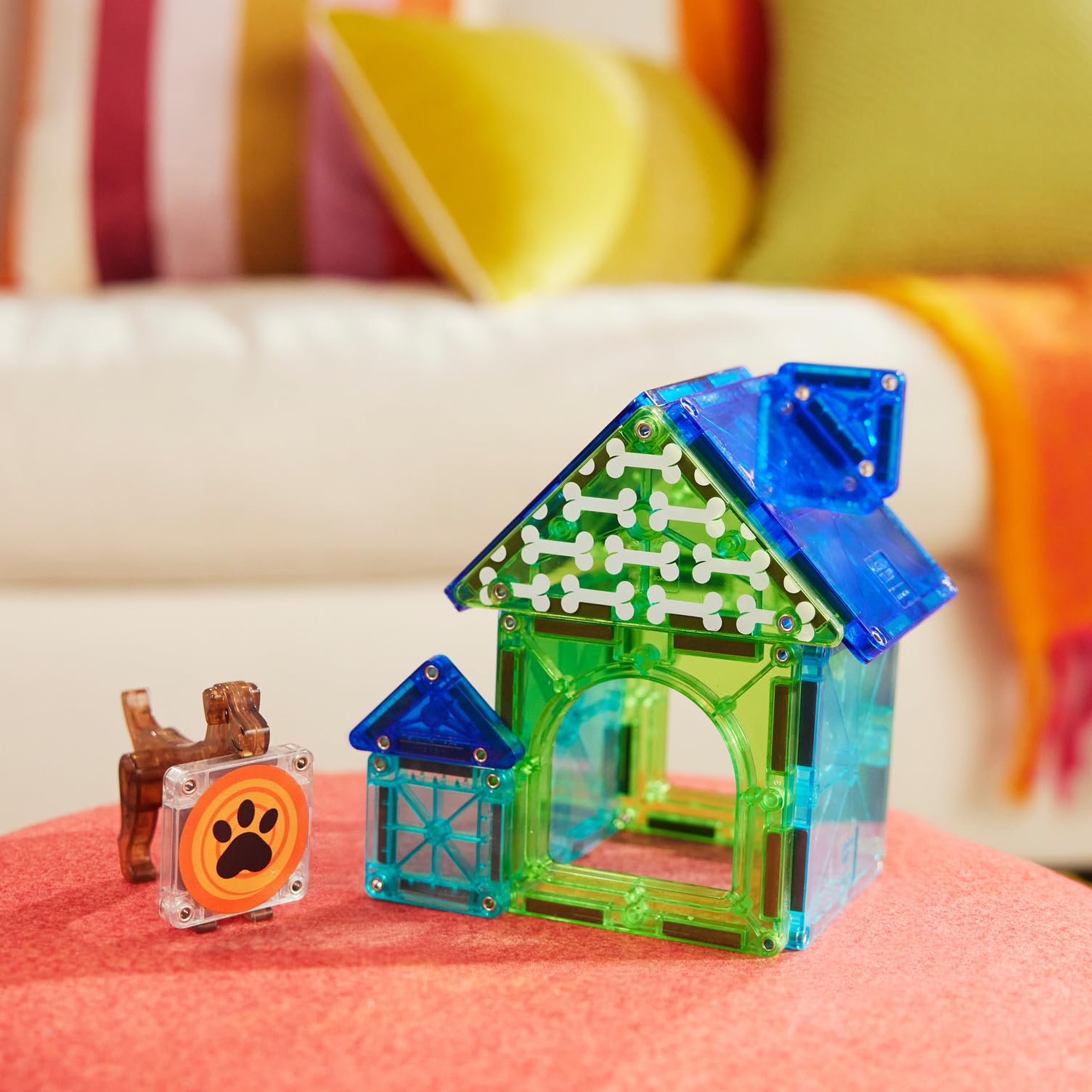 Magna-Tiles Dog House Building Set - 13 Pieces, Ages 3+ 3