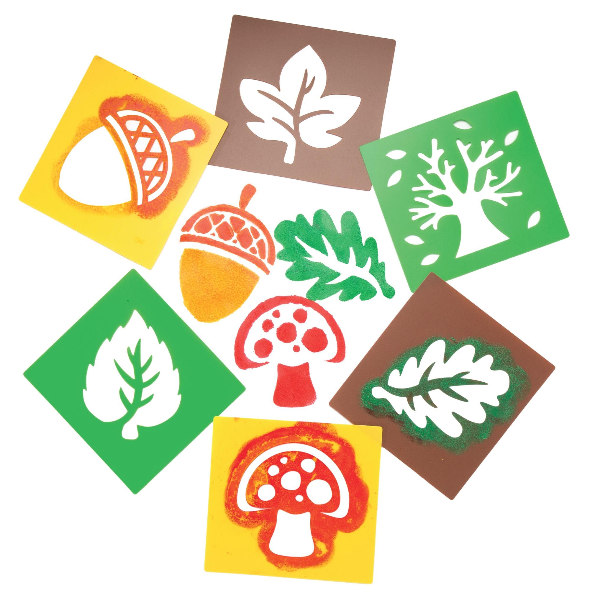 Baker Ross Autumn Stencils - Pack of 6 | Kids Arts & Crafts | Fall Decorations