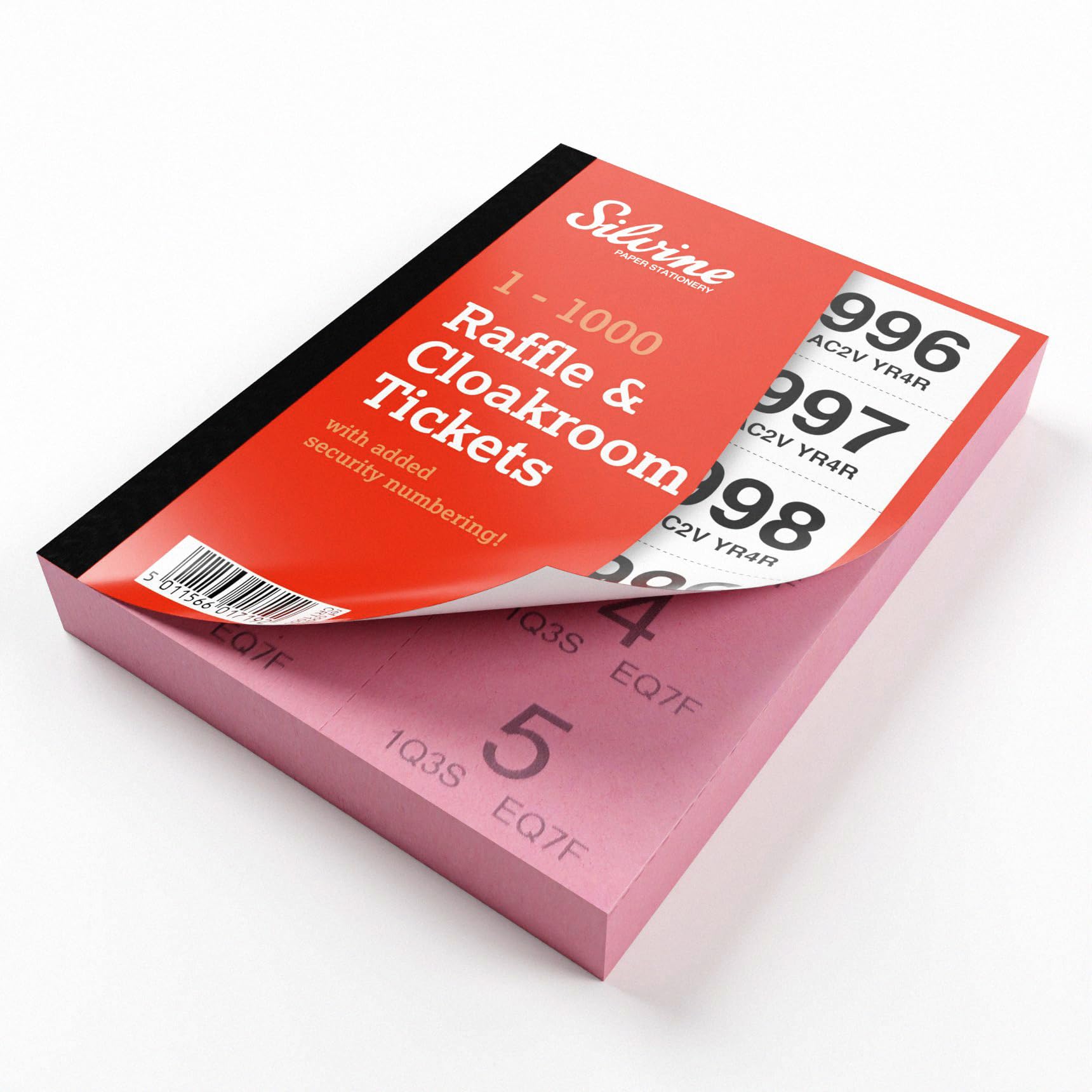 Silvine Cloakroom/Raffle Tickets - 1000 Numbered Tickets per Book | Security Numbering | 6 Pack 3