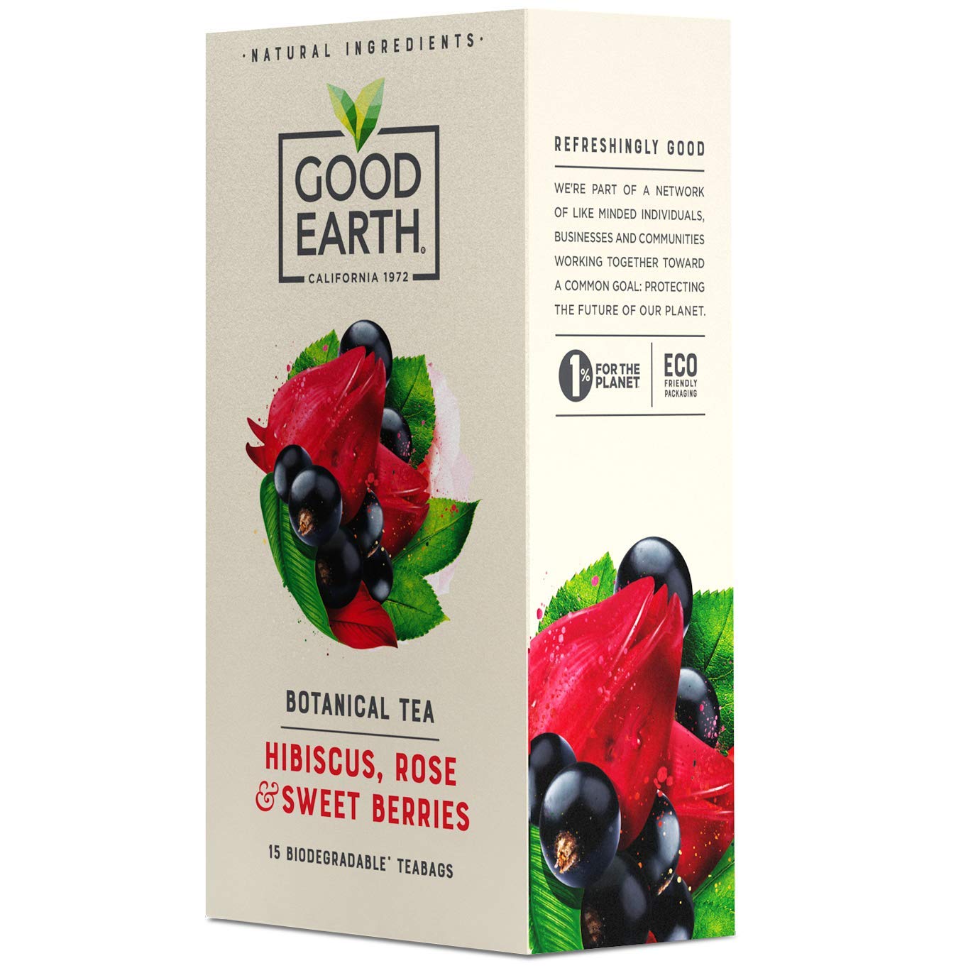 Good Earth Hibiscus, Sweet Berries & Rose Tea - Herbal Tea, 15 Biodegradable Tea Bags 6