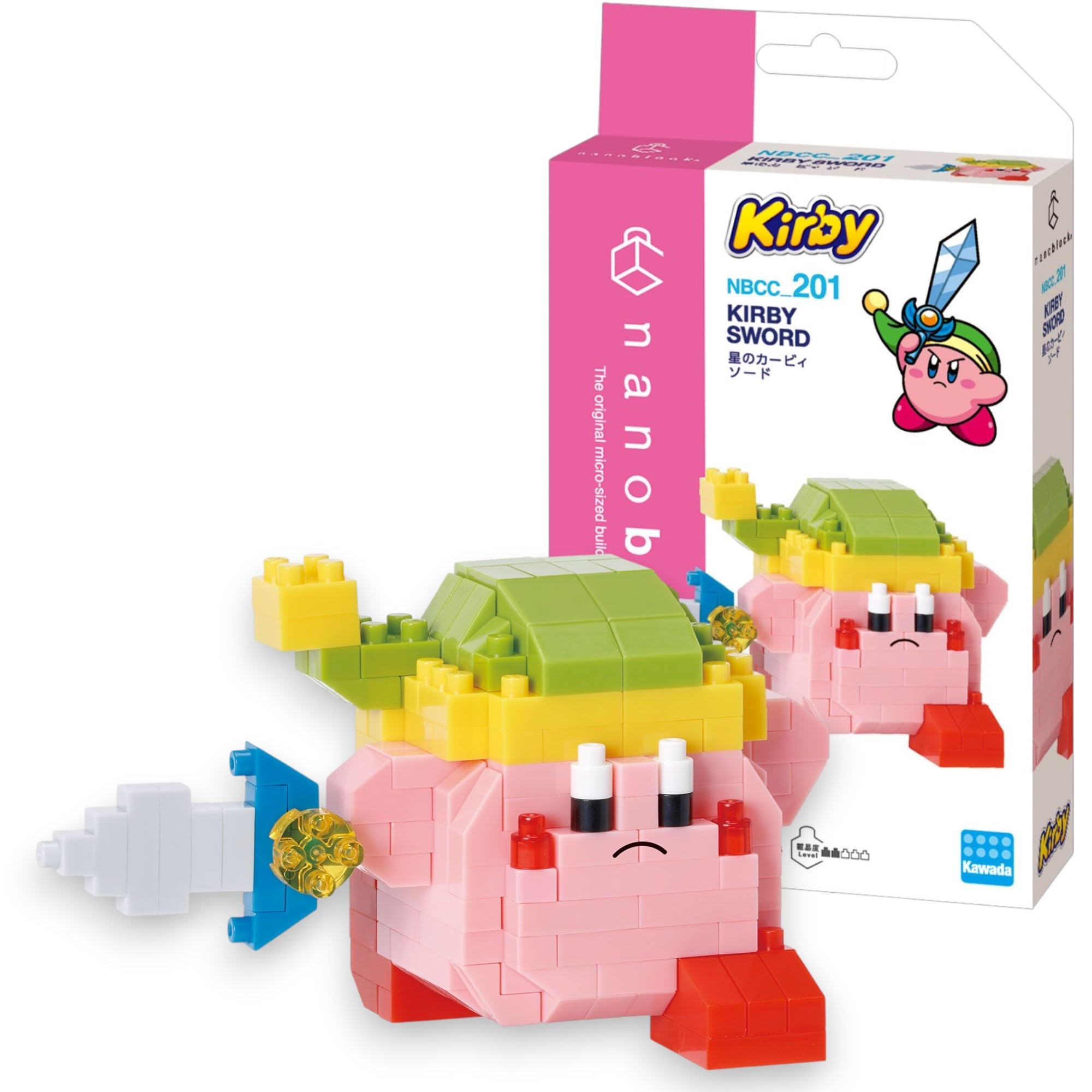 nanoblock Kirby - Kirby Sword Character Collection Series Building Kit | Approx. 210 Pieces | Age 12+ 1