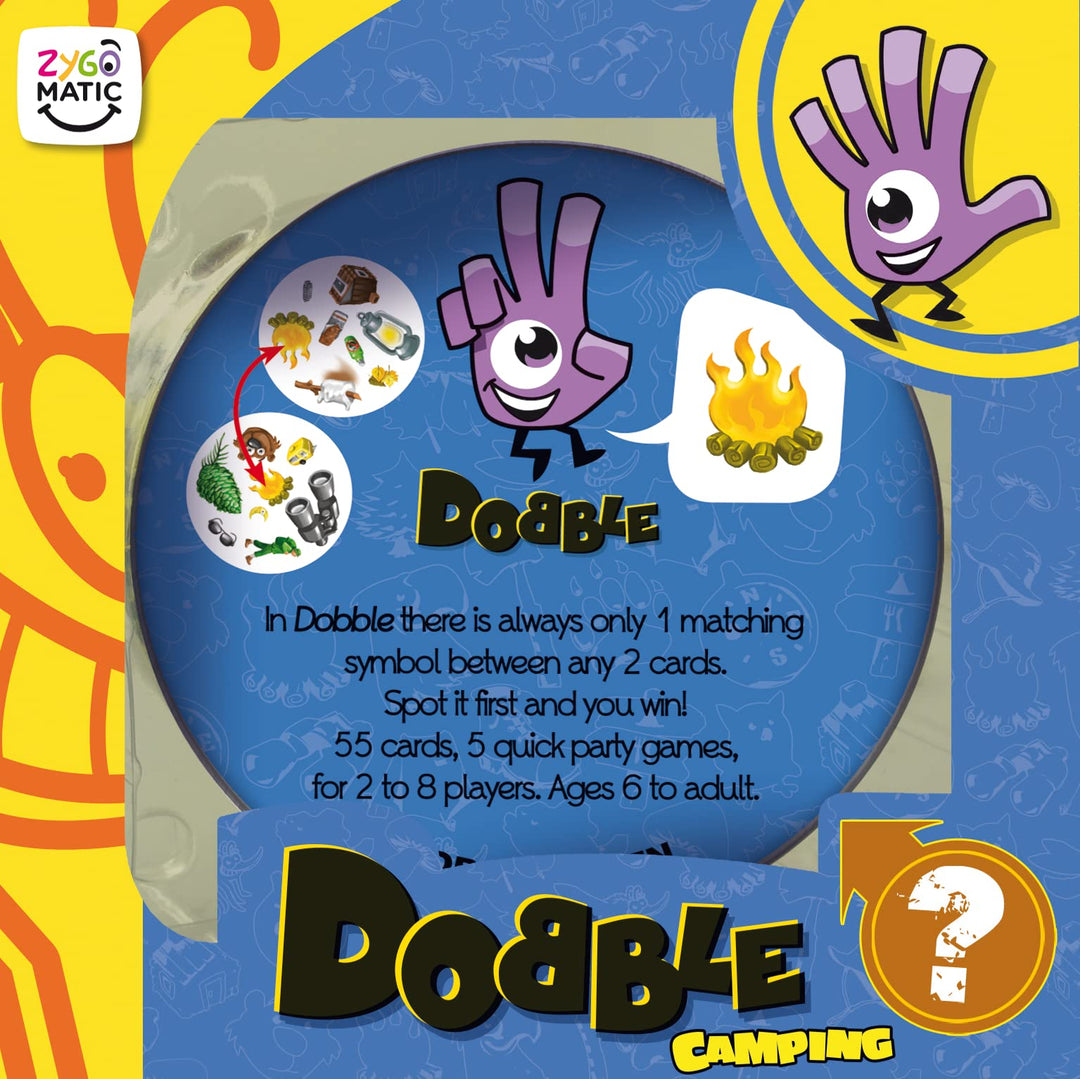 Asmodee Dobble Camping Card Game for Ages 6+ | 2-8 Players | 15-Minute Play Time